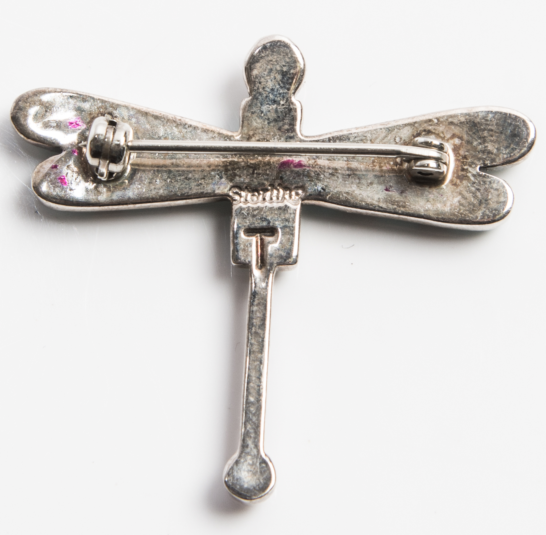 Sterling Silver and Turquoise Dragonfly Brooch