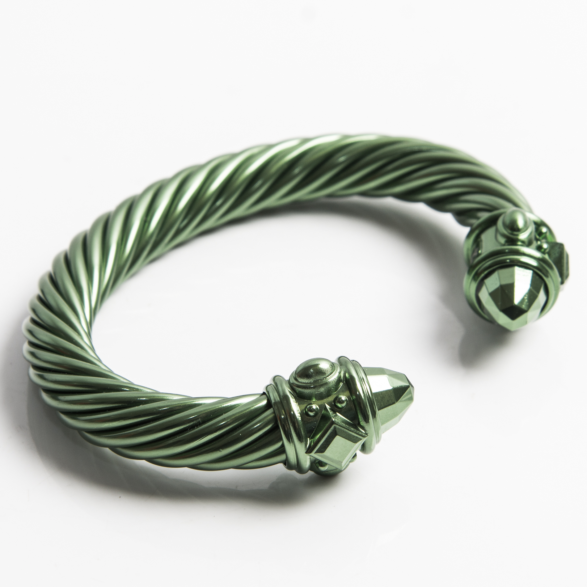 David Yurman Green Aluminum Cable Cuff
