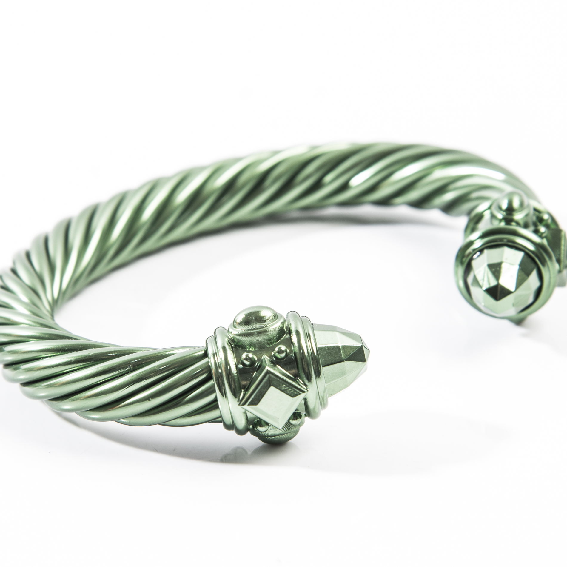 David Yurman Green Aluminum Cable Cuff