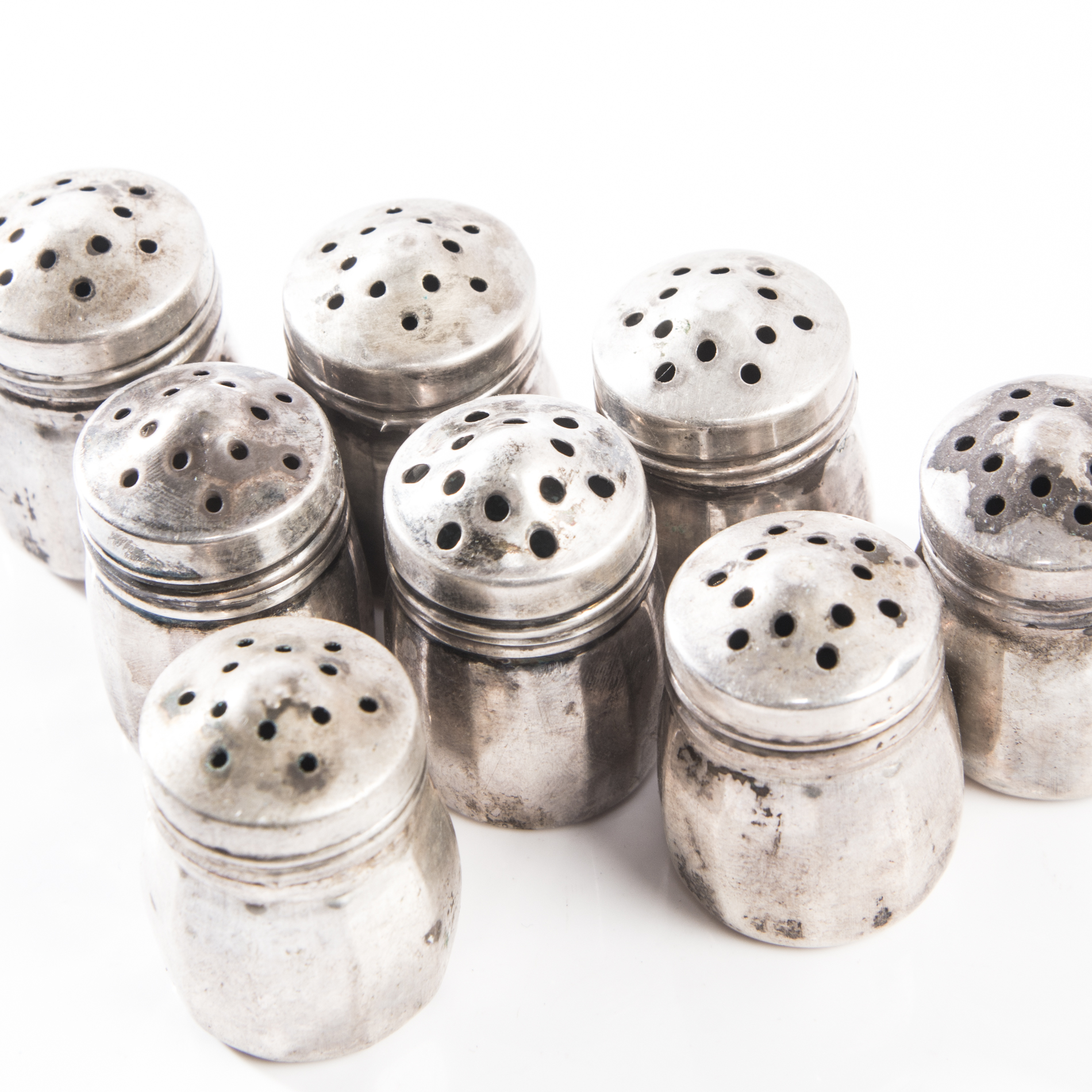 Sterling Silver Individual Salt and Pepper Shakers
