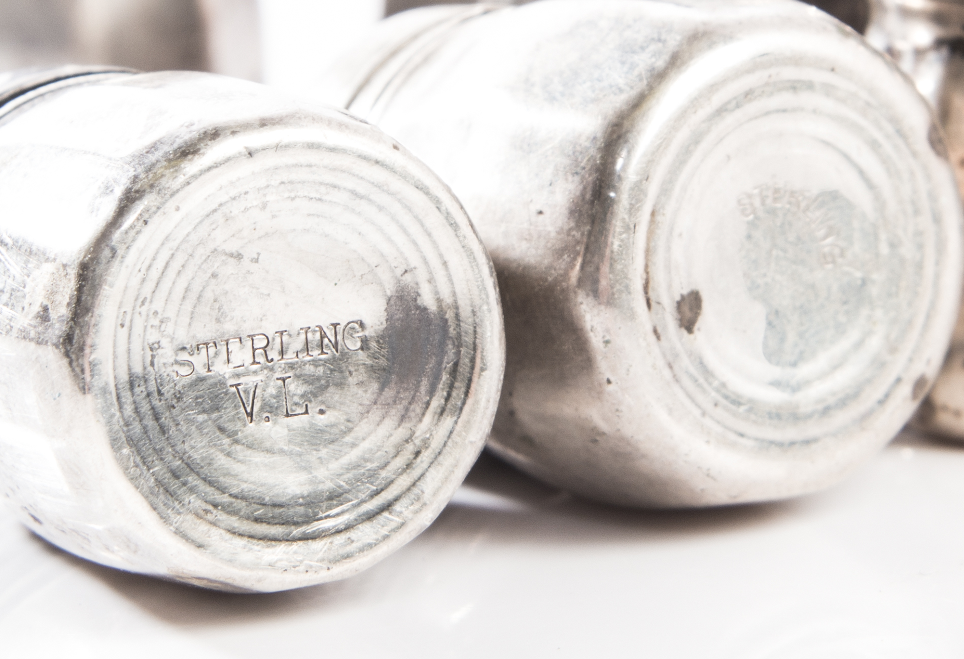 Sterling Silver Individual Salt and Pepper Shakers