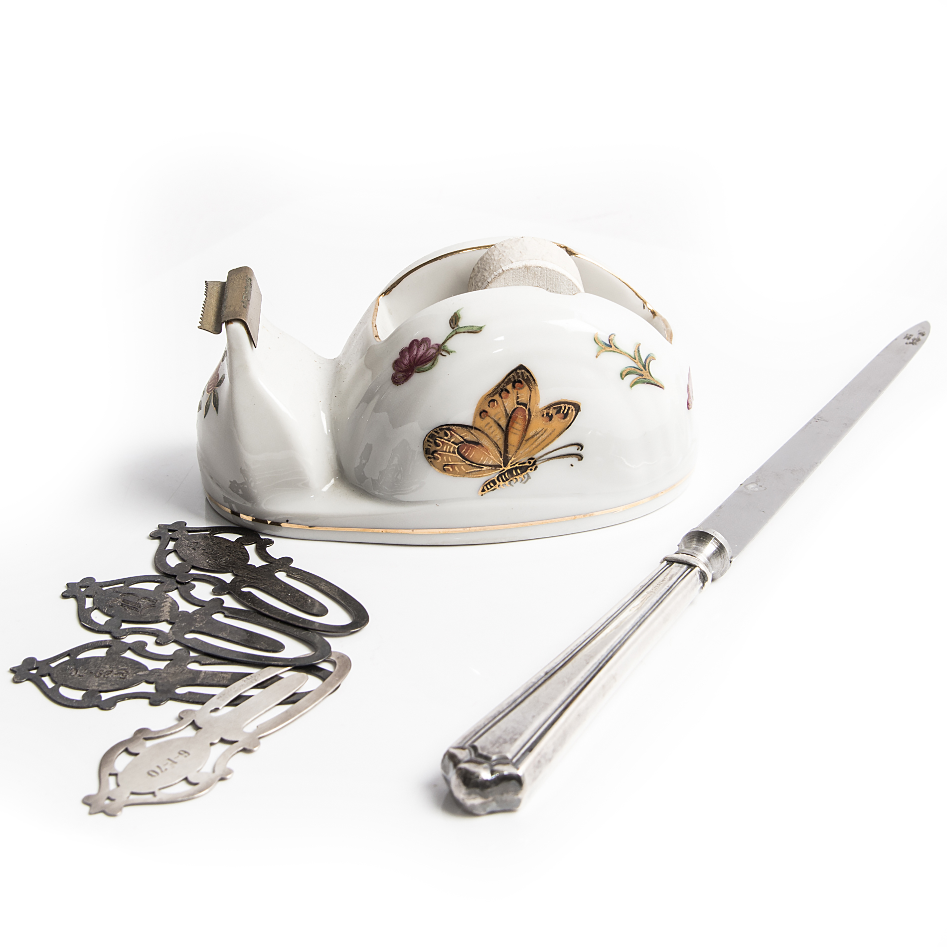 Desk Set Including Sterling Silver