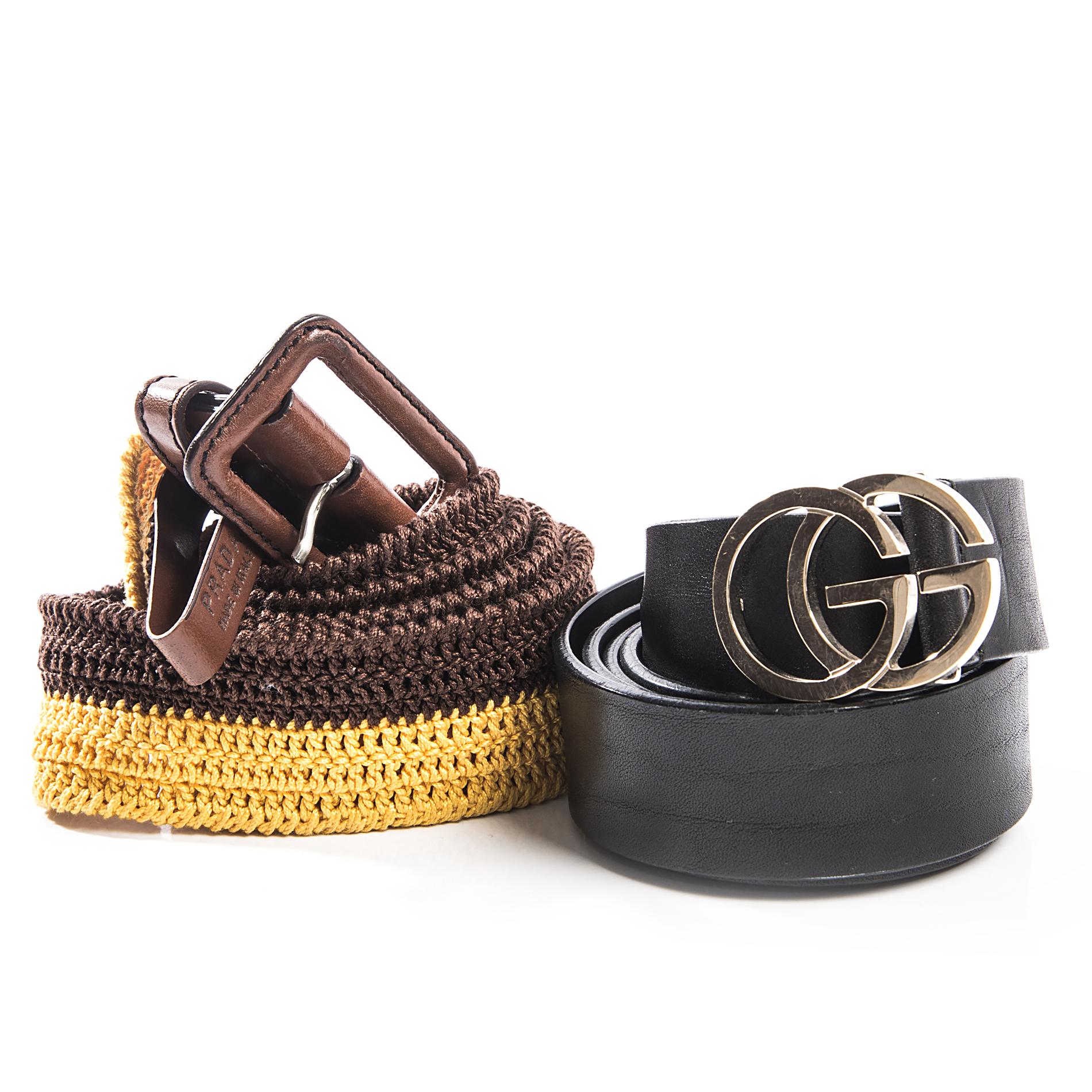 Gucci and Prada Belts