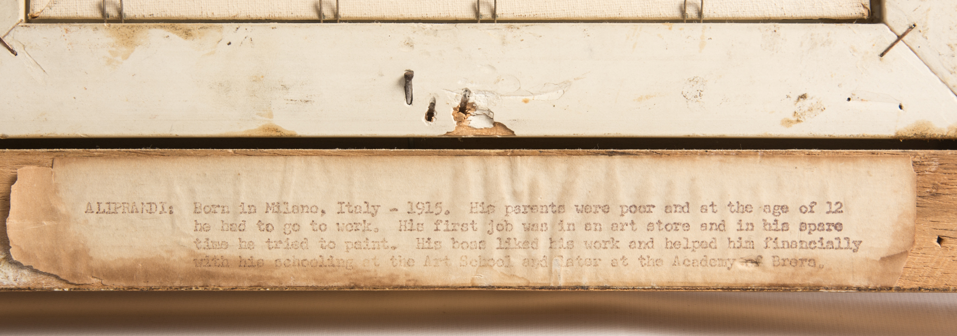 Aliprandi Original Oil on Board