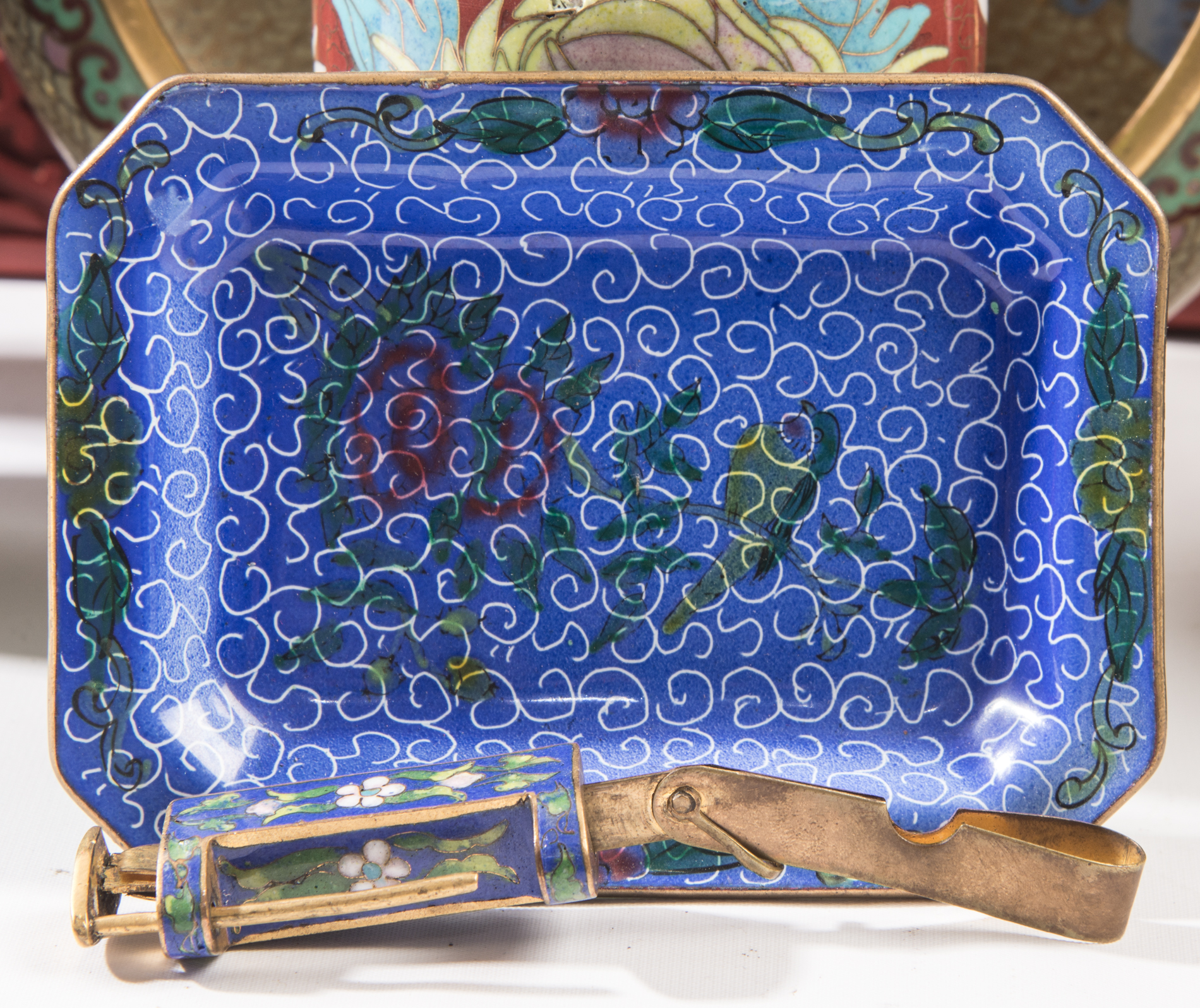 Cloisonné Decor in Cinnabar Style Case