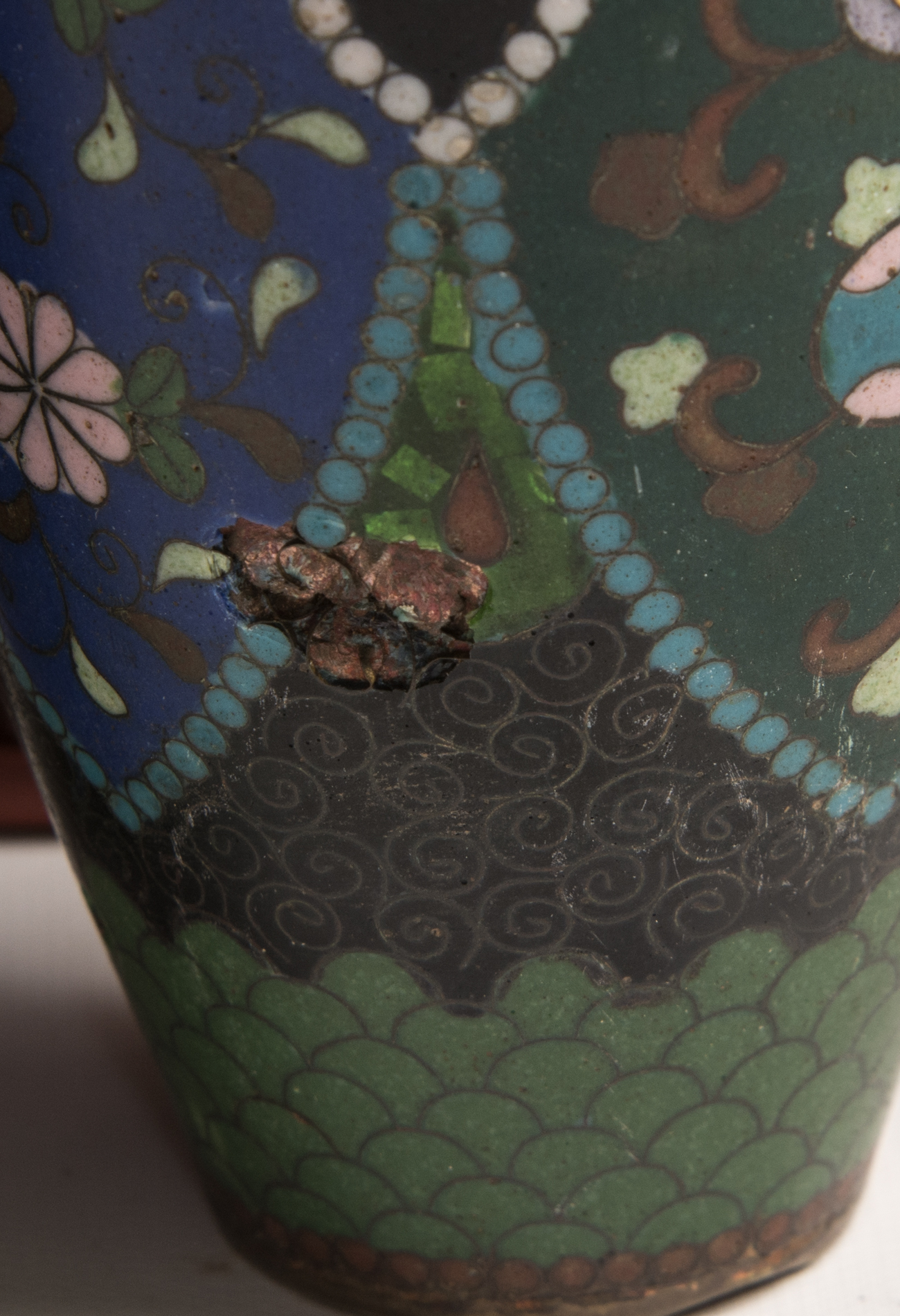 Cloisonné Decor in Cinnabar Style Case