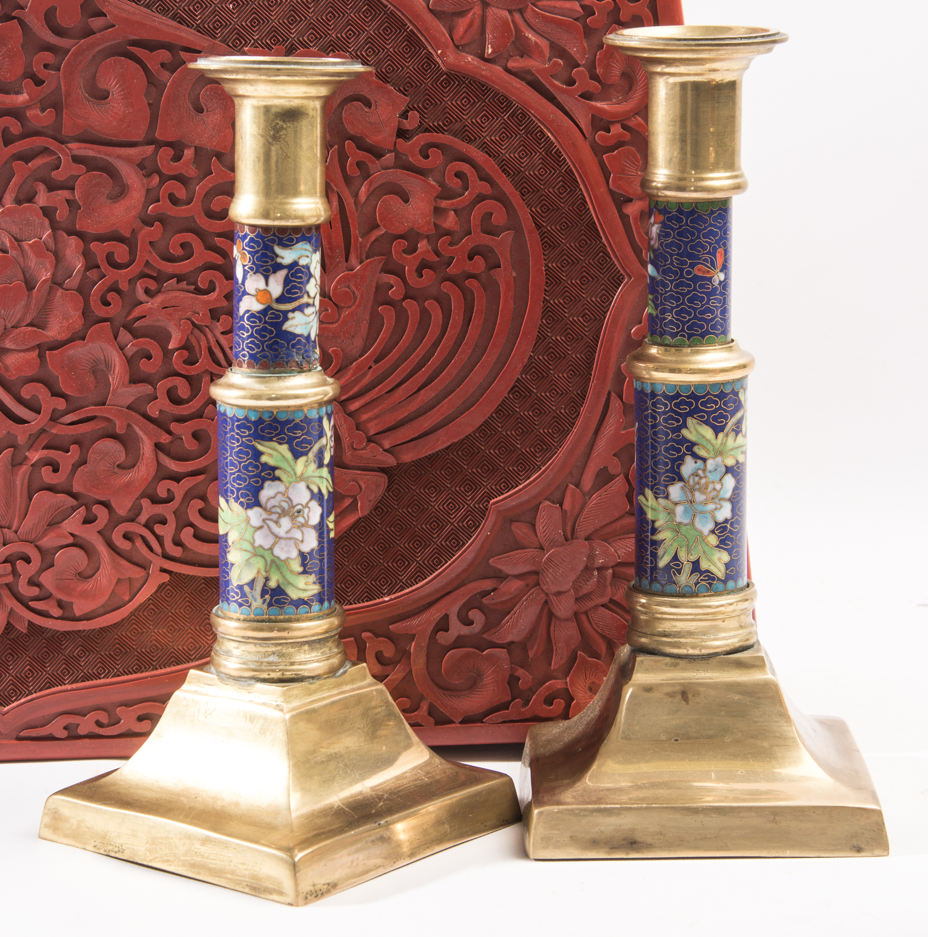 Cloisonné Decor in Cinnabar Style Case