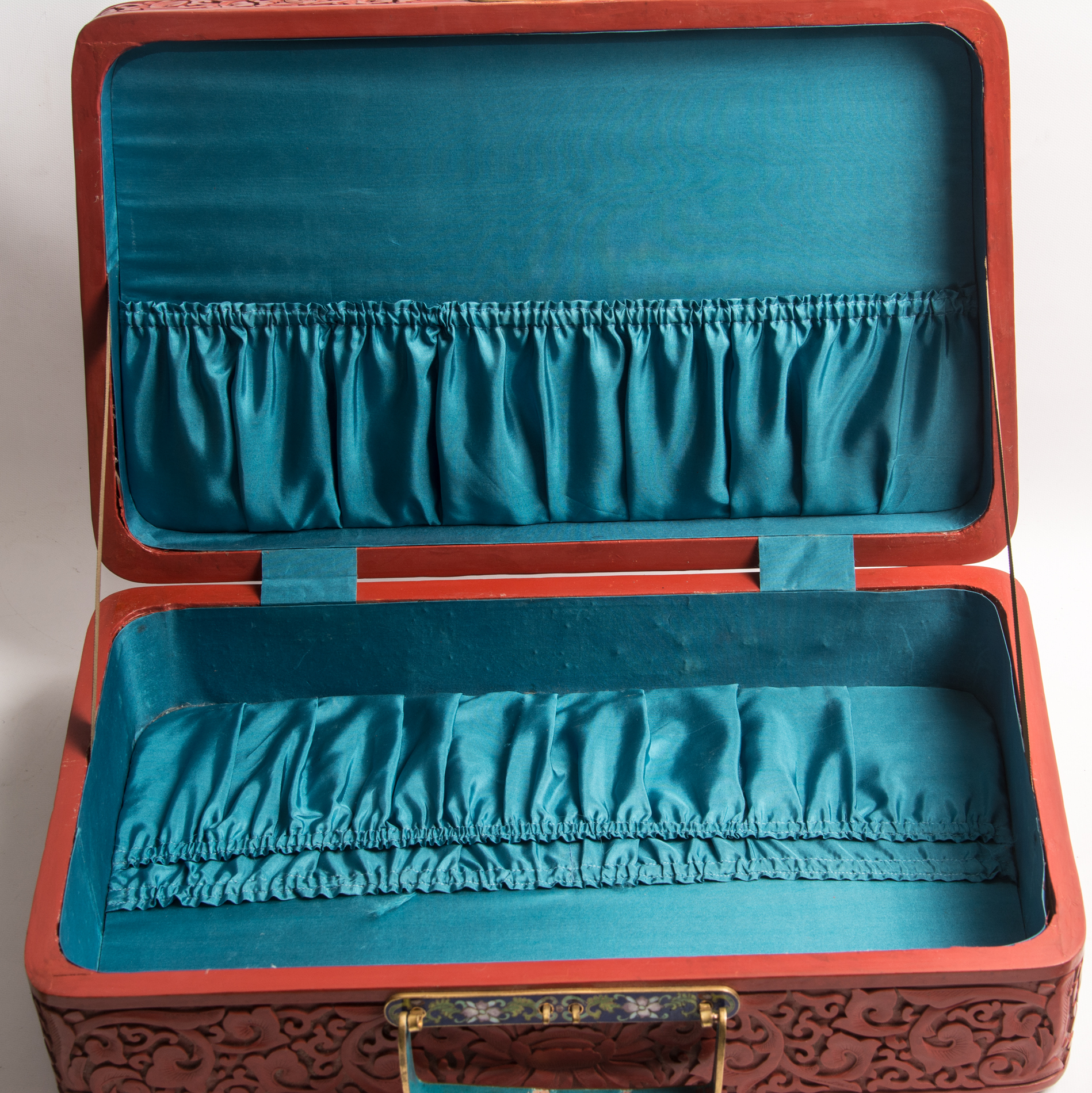 Cloisonné Decor in Cinnabar Style Case