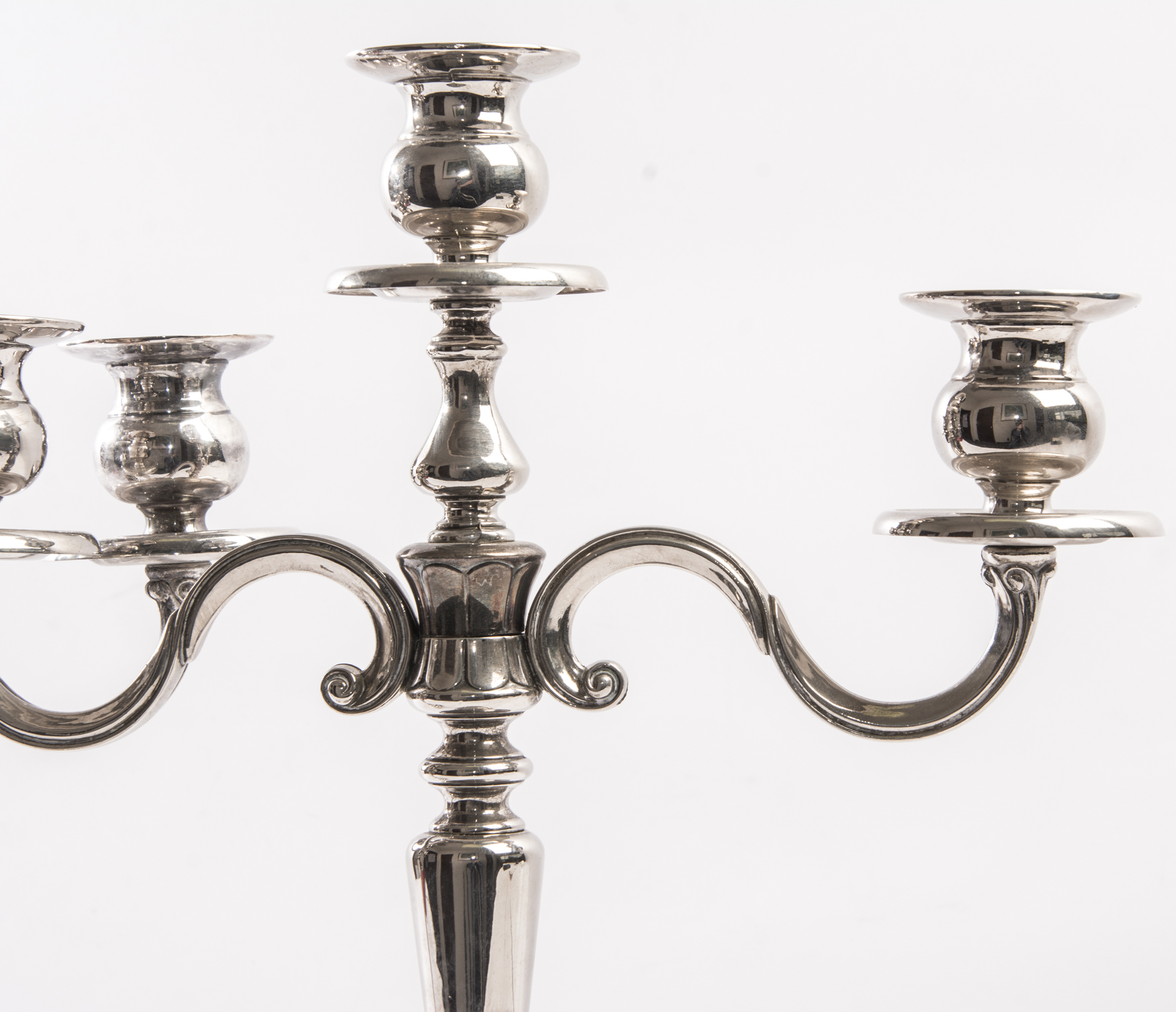 Pair of Silver Tone Candelabra