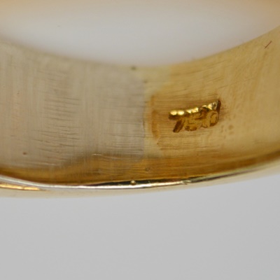 18K Yellow Gold Wire and Diamond Ring