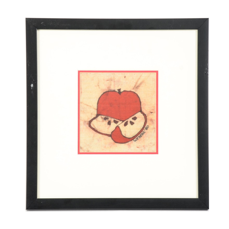 Weberg Fabric Painting of an Apple