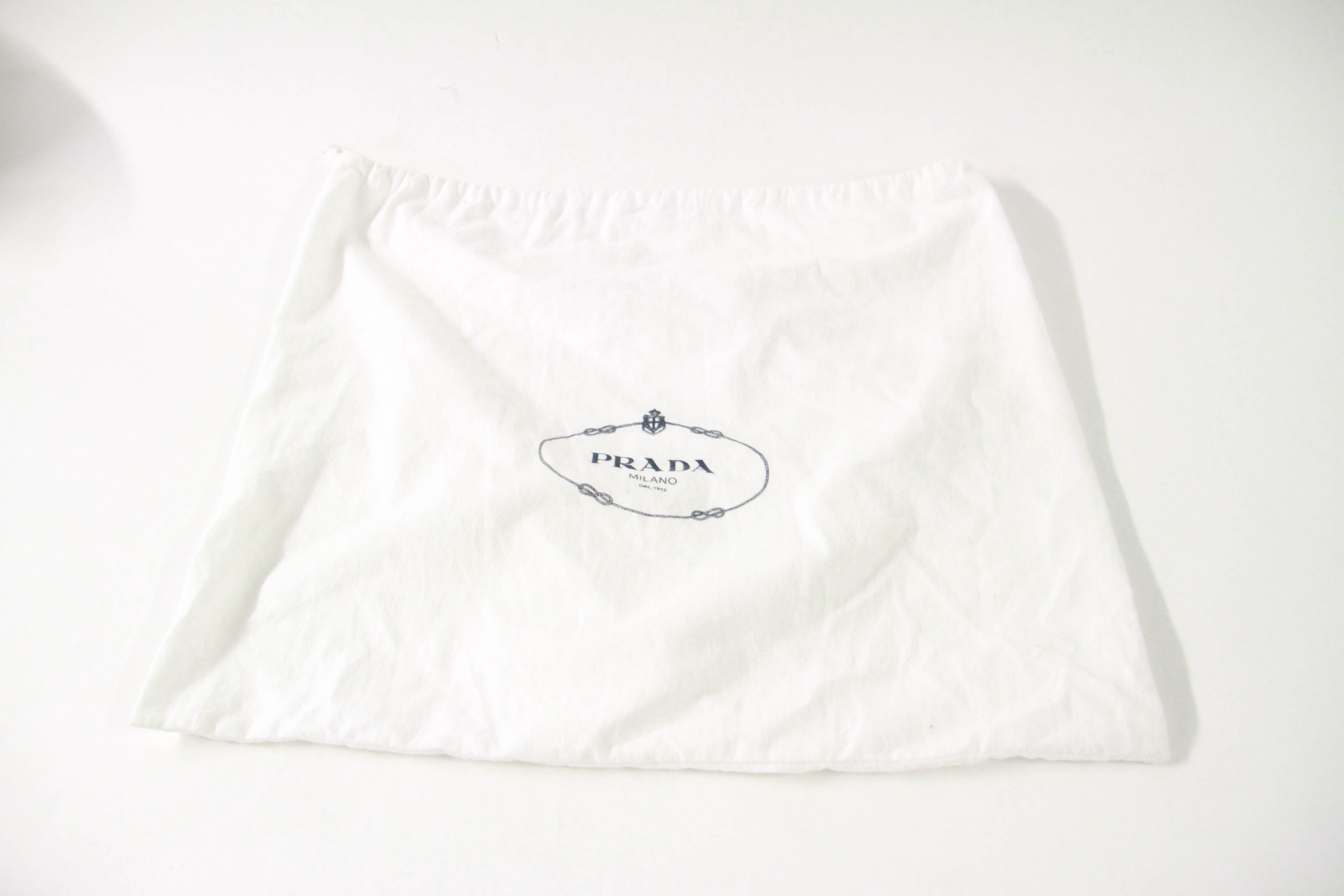 Prada Silver Tone Leather Hobo Bag