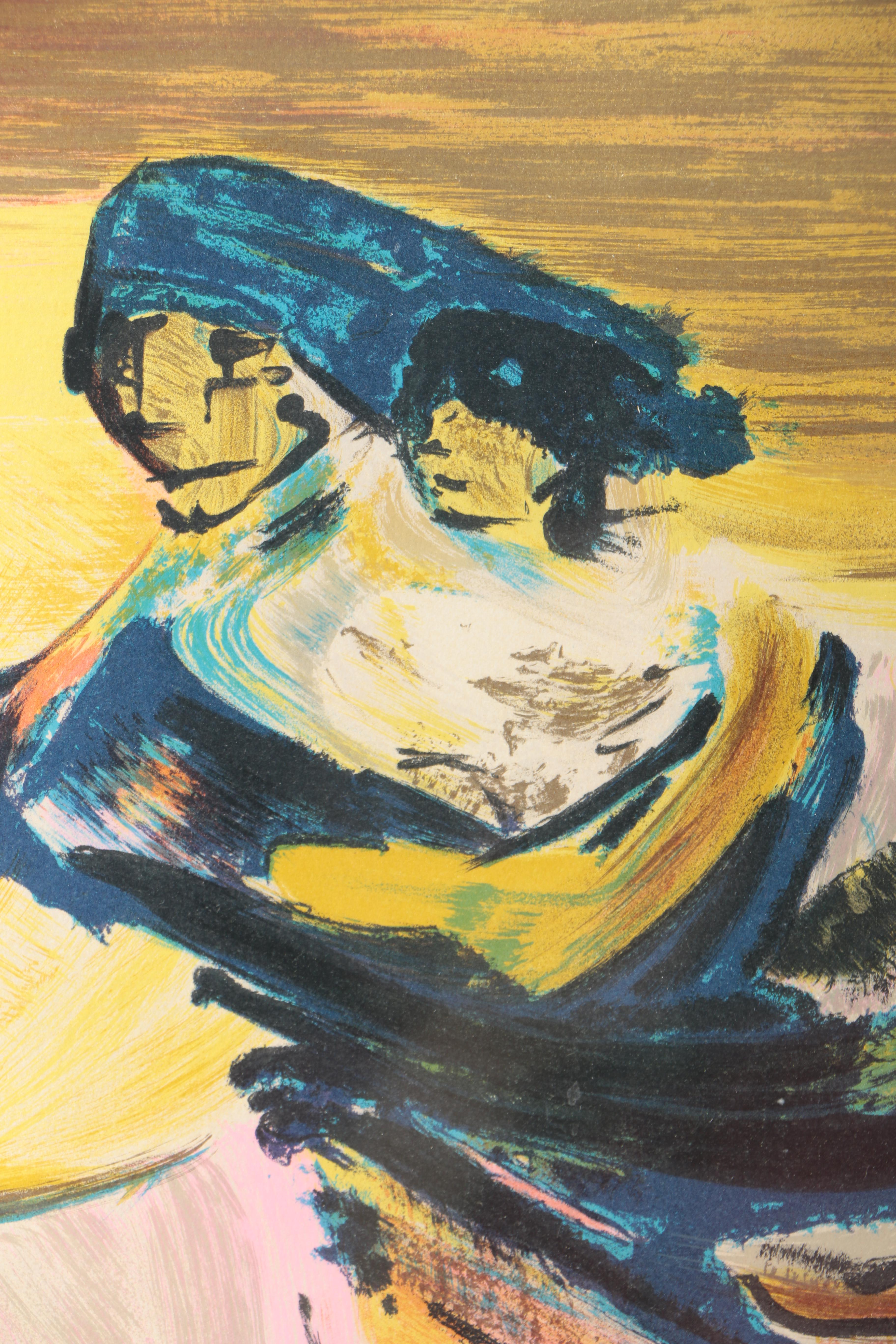 David Siqueiros Signed Artist Proof Lithograph "Escape"