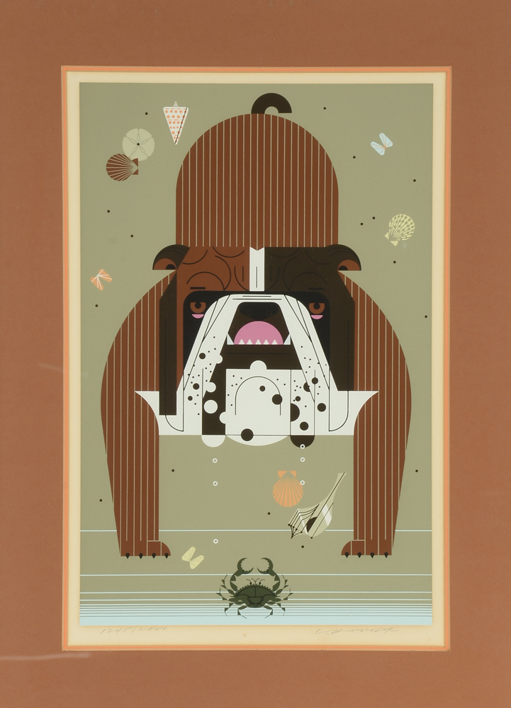 Charley Harper Signed Limited Edition Serigraph "Claws"