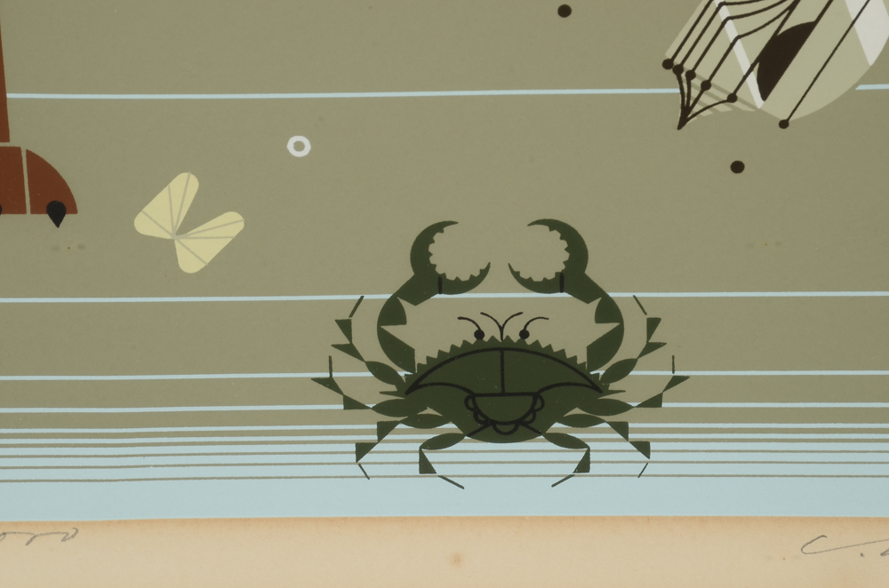 Charley Harper Signed Limited Edition Serigraph "Claws"