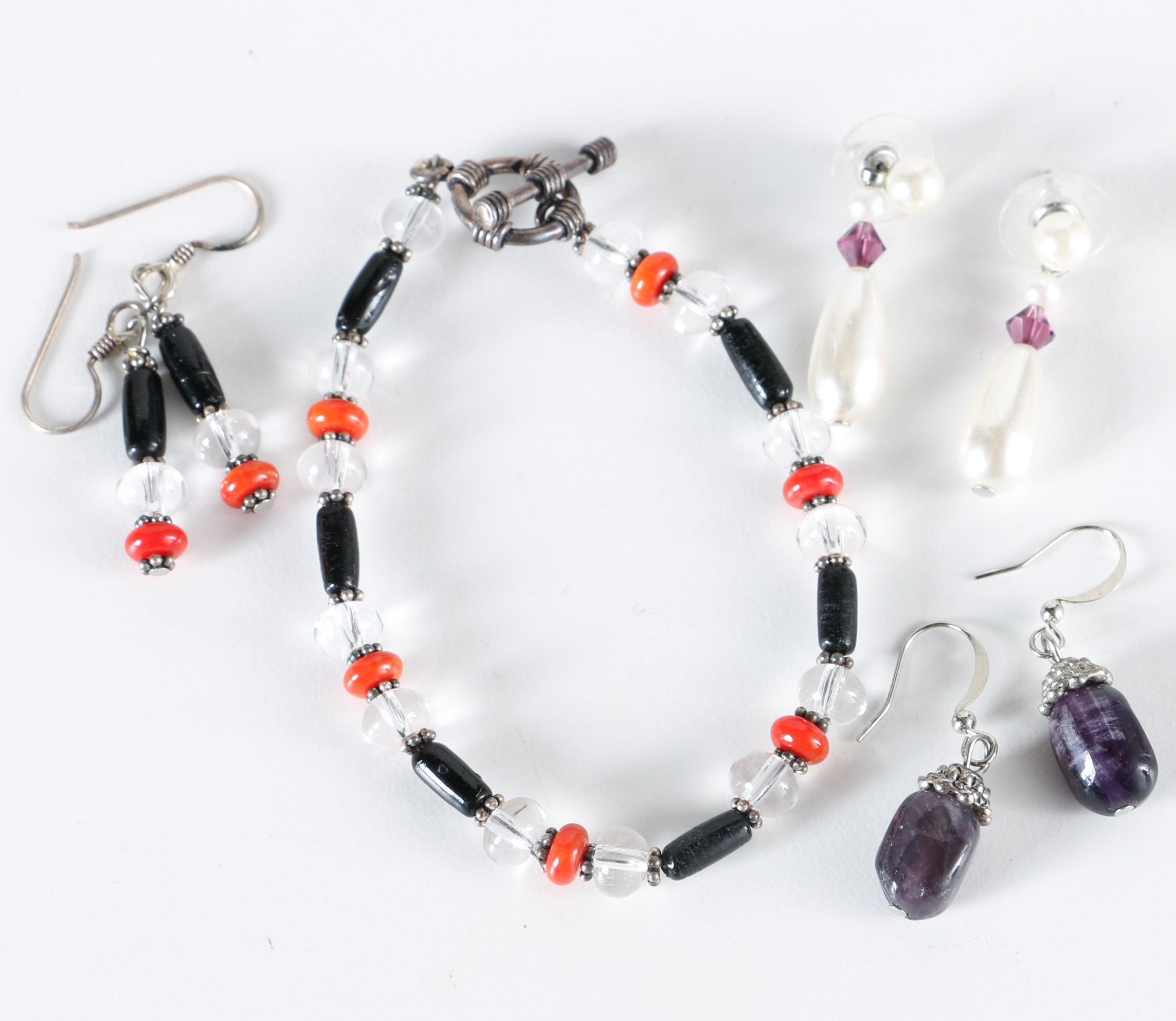 Fashion Jewelry Assortment Including Amethyst Earrings