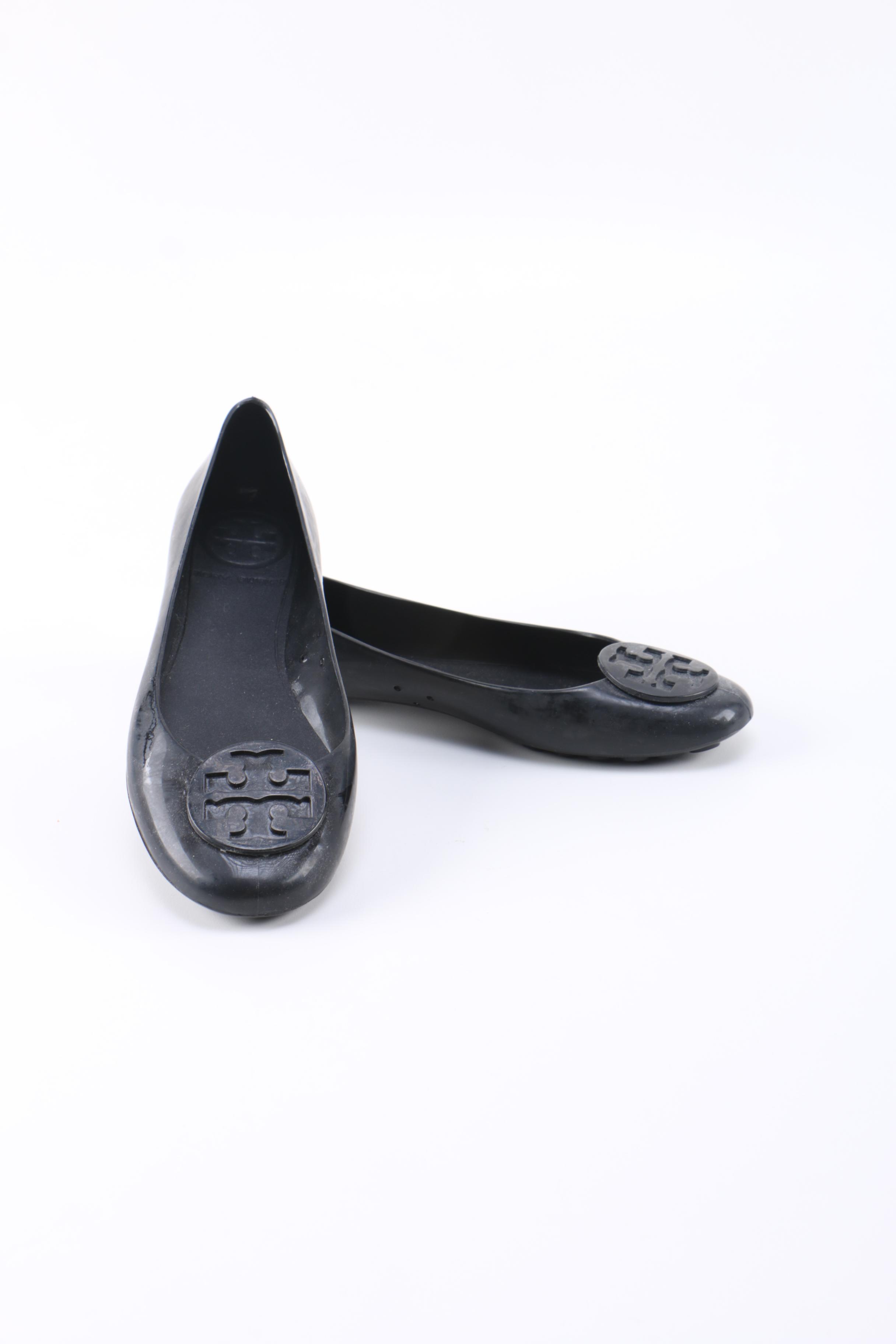 Tory Burch Black Jelly Flats