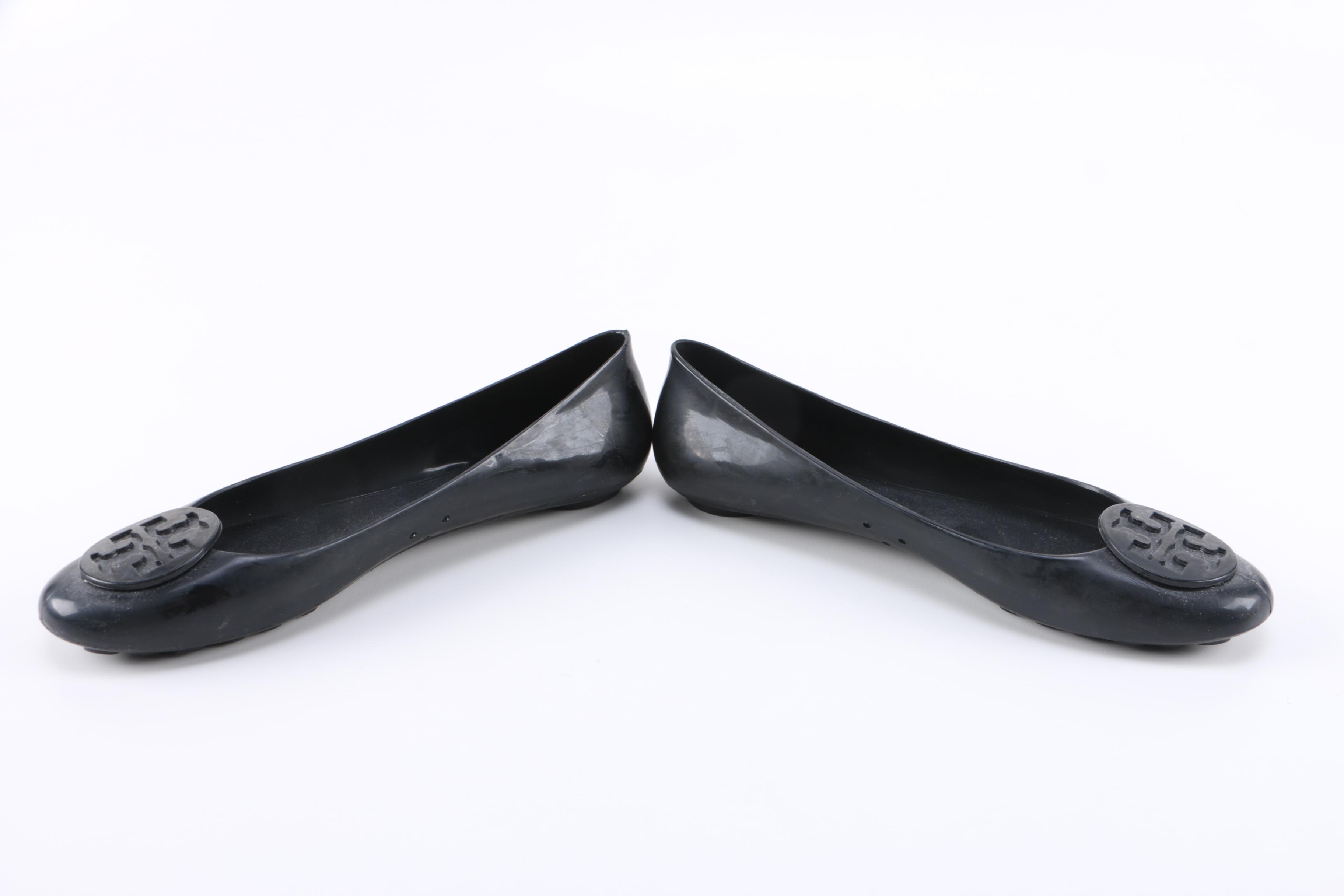 Tory Burch Black Jelly Flats