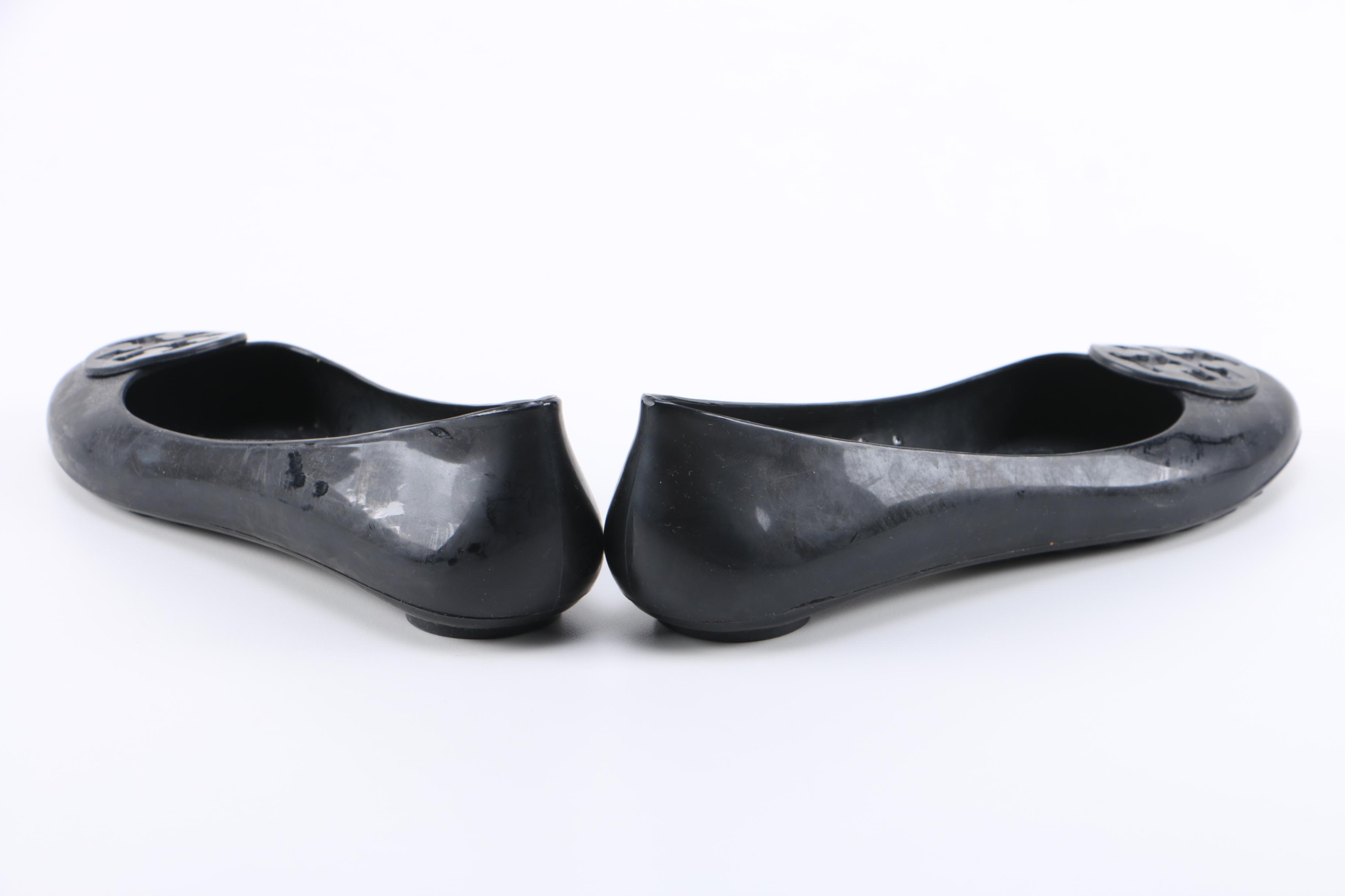 Tory Burch Black Jelly Flats