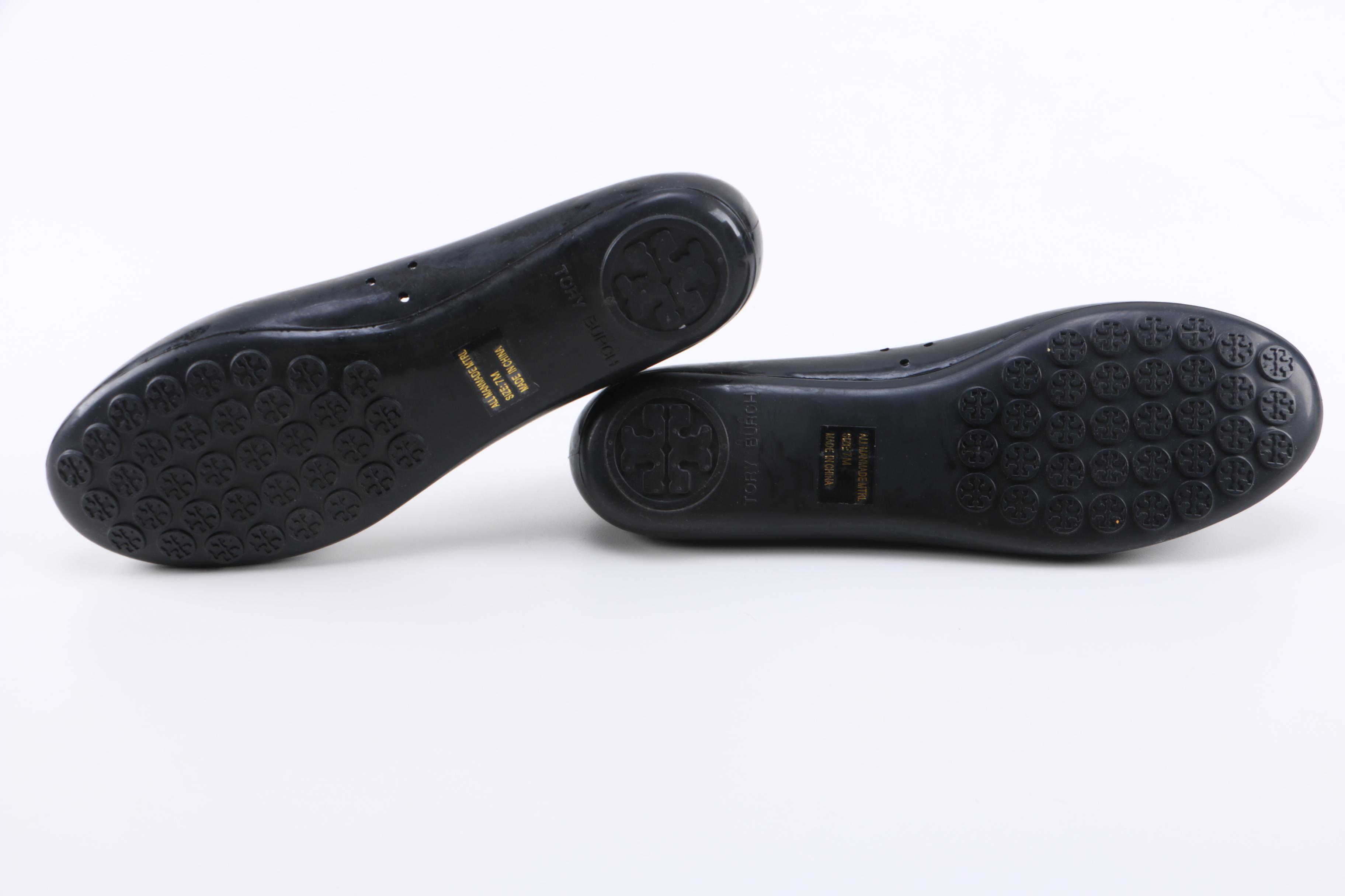 Tory Burch Black Jelly Flats