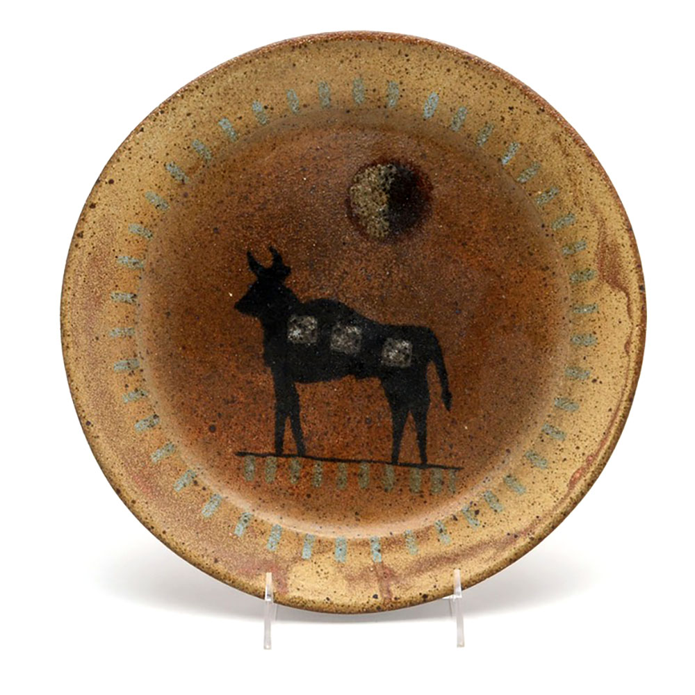 Picasso Style Bull Motif Plate
