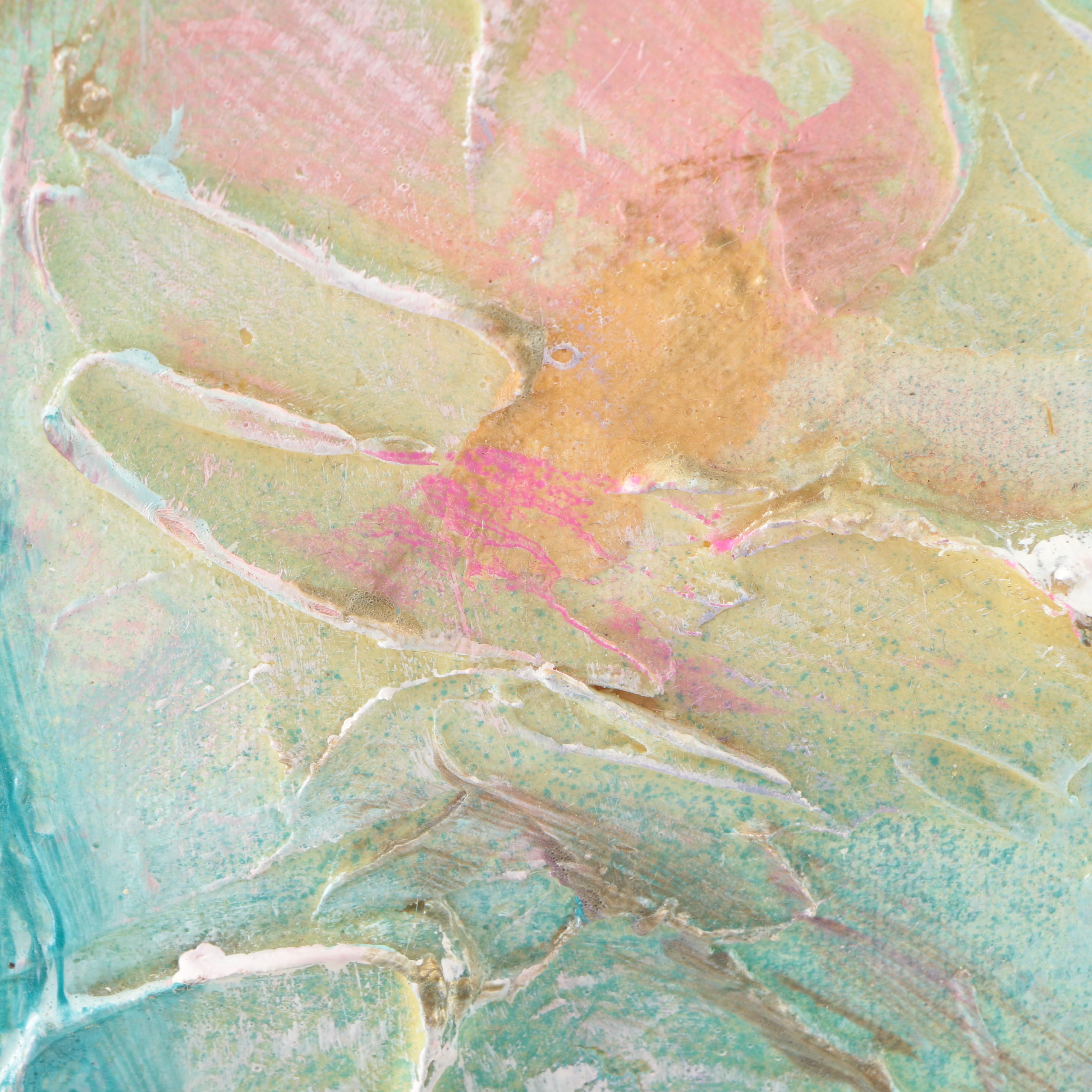 Lynne Heffner-Ferrante Textured Oil Painting of Flowers