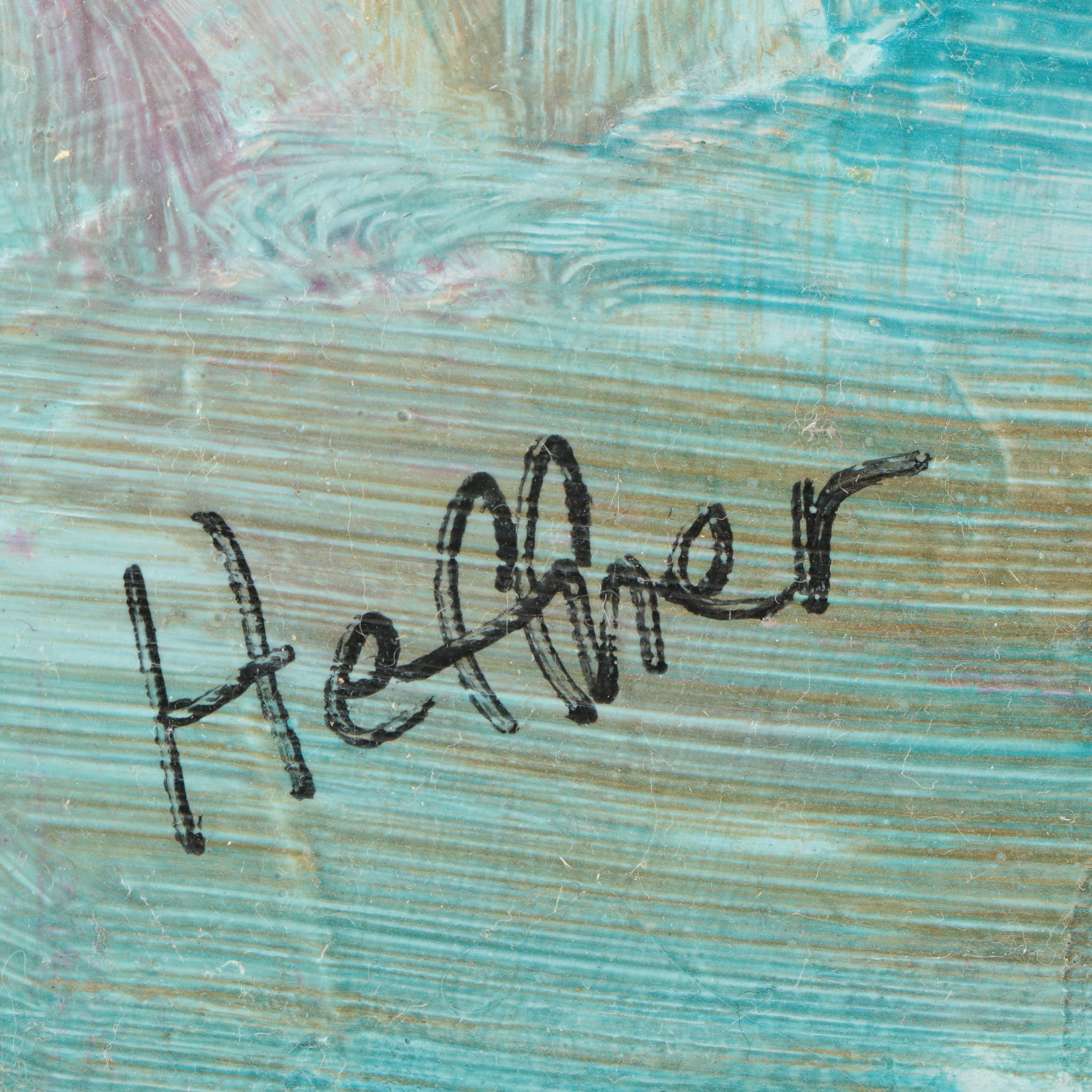 Lynne Heffner-Ferrante Textured Oil Painting of Flowers