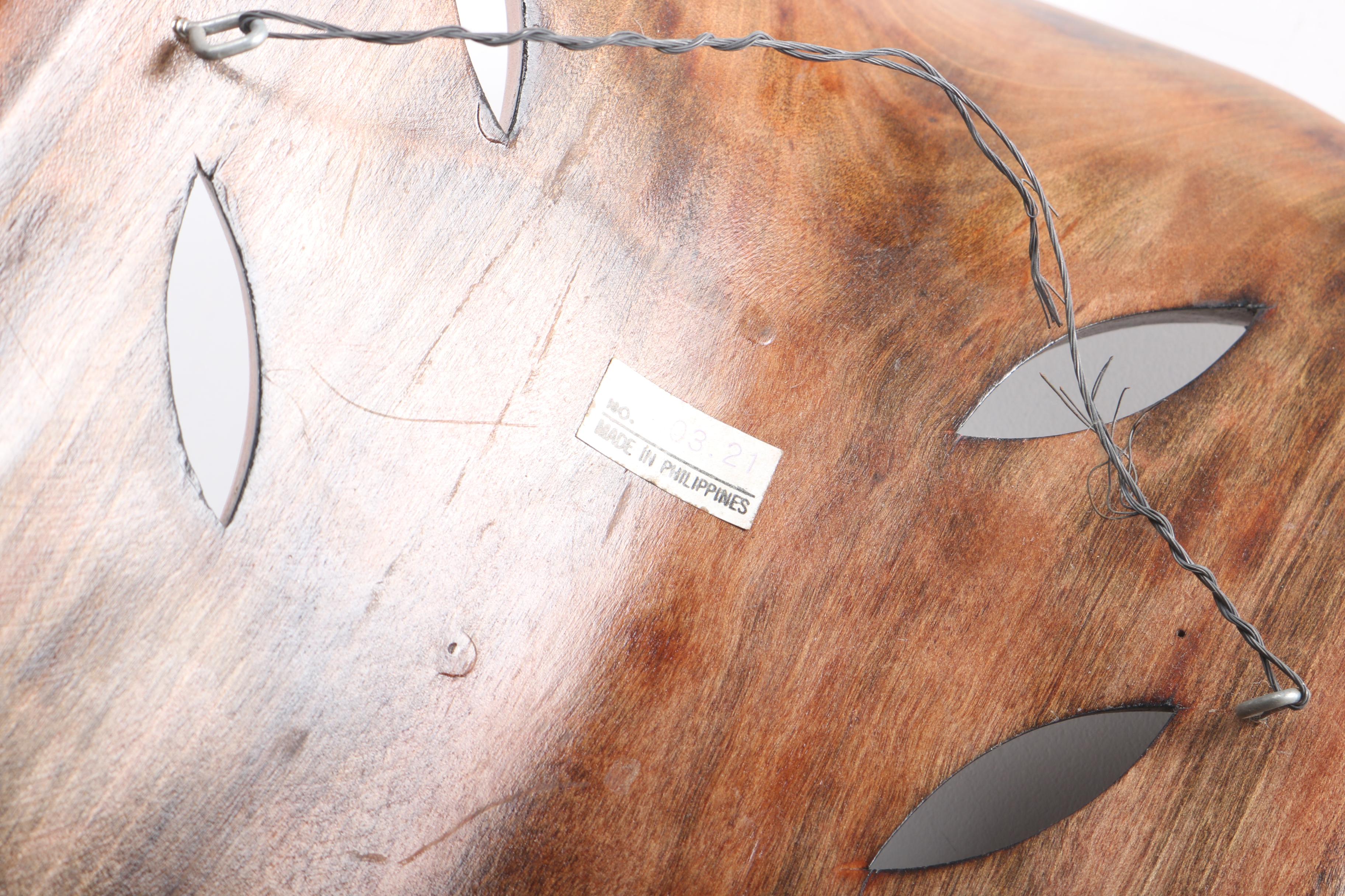 Filipino Igorot and Ifugao Bakunawa Carved Wood Masks