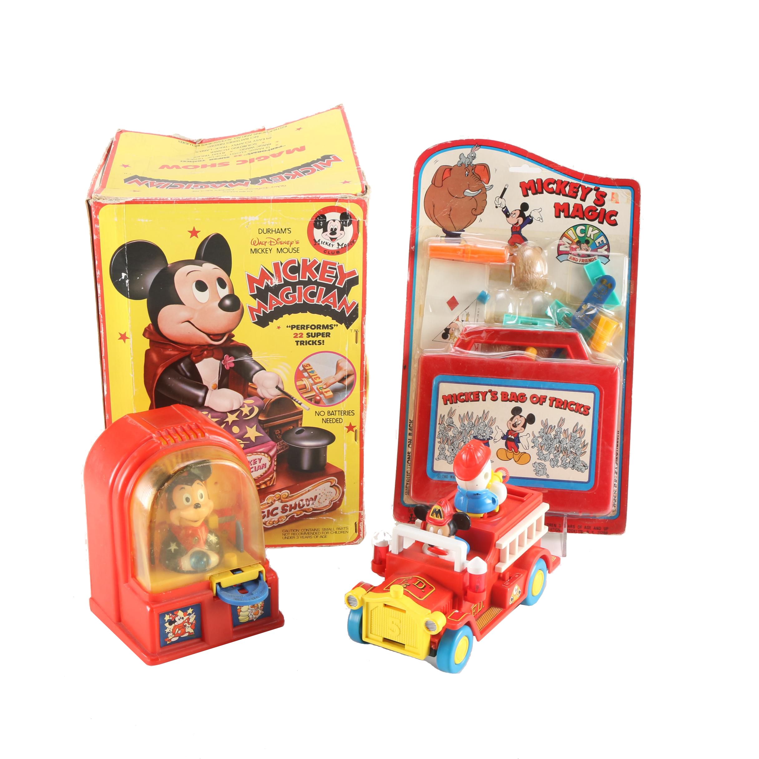 Mickey Mouse Collectibles Including Mickey Magician and a Fortune Teller