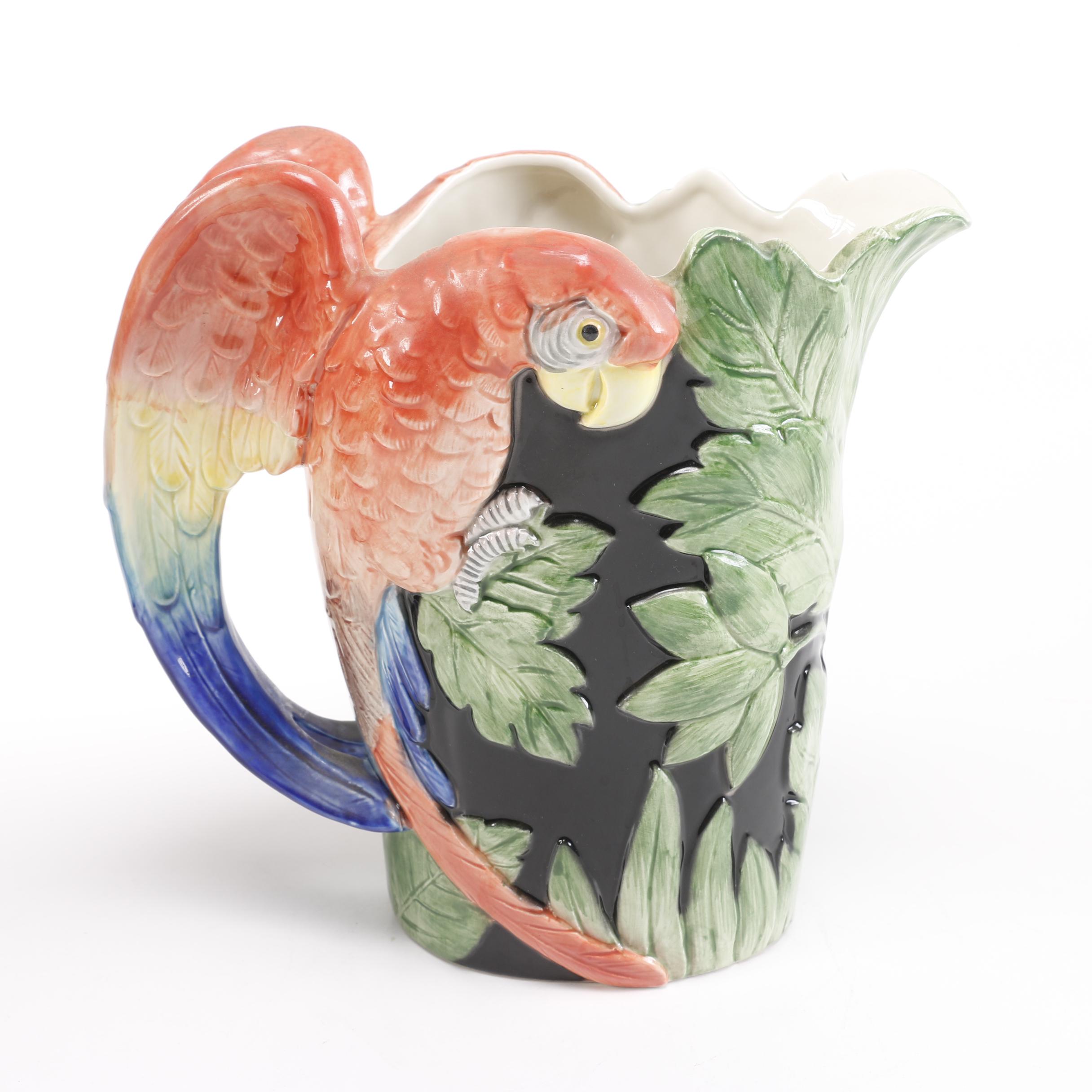 Fitz and Floyd Parrot Pitcher