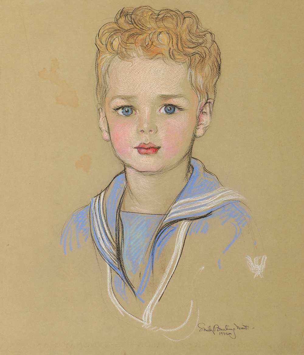 Emily B. Waite Pastel on Paper Drawing Portrait of a Boy