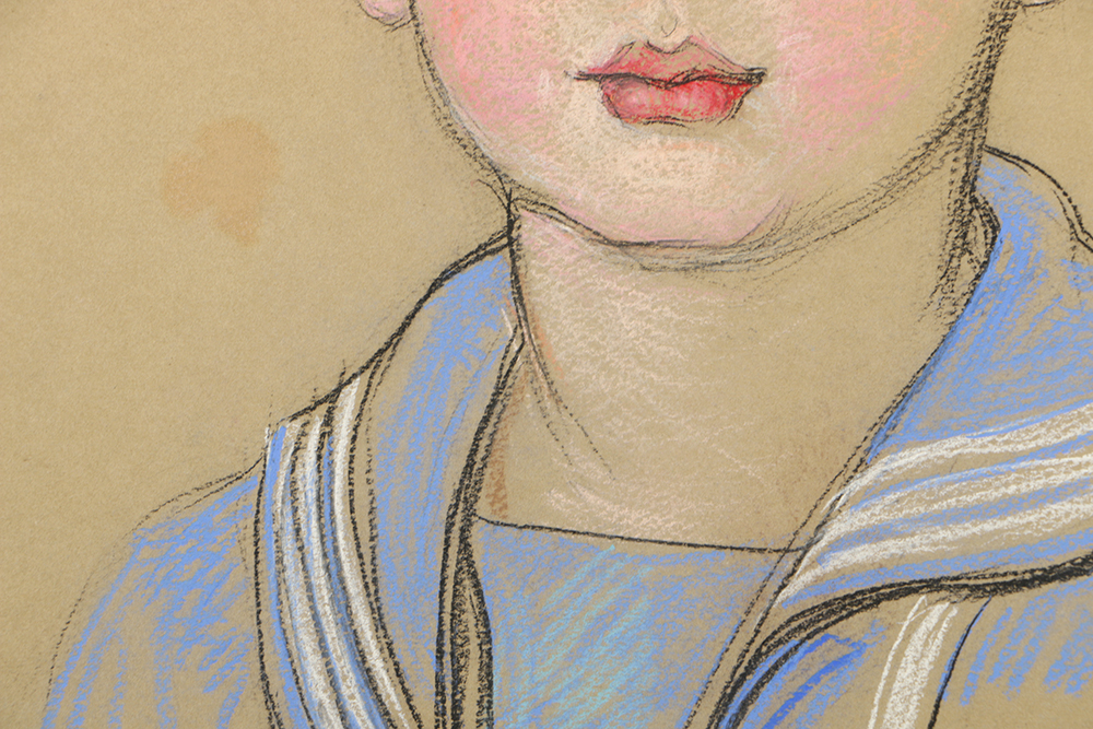 Emily B. Waite Pastel on Paper Drawing Portrait of a Boy