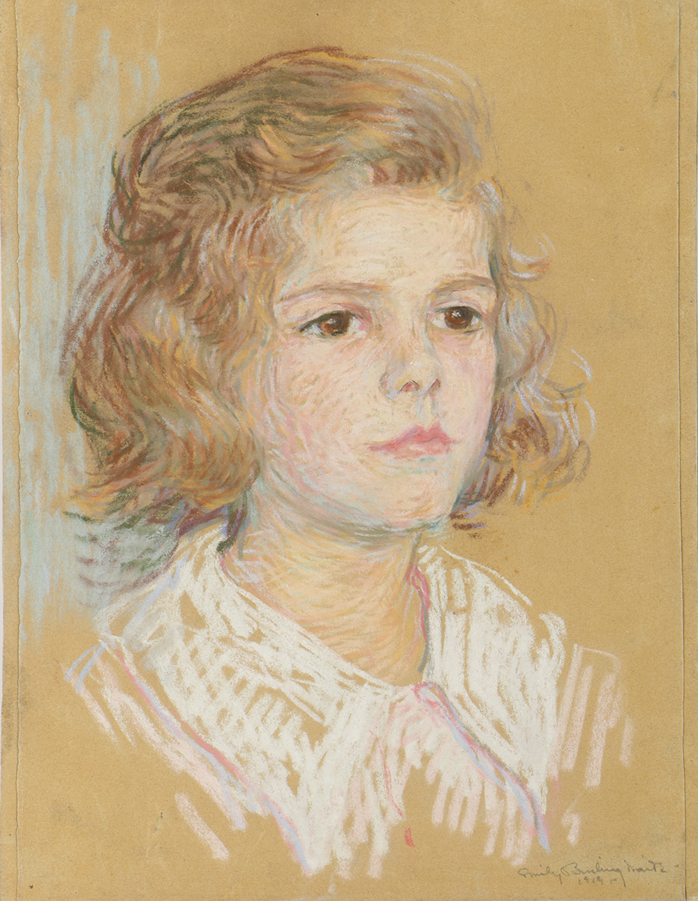 Emily B. Waite Pastel Drawing on Sand Pastel Paper