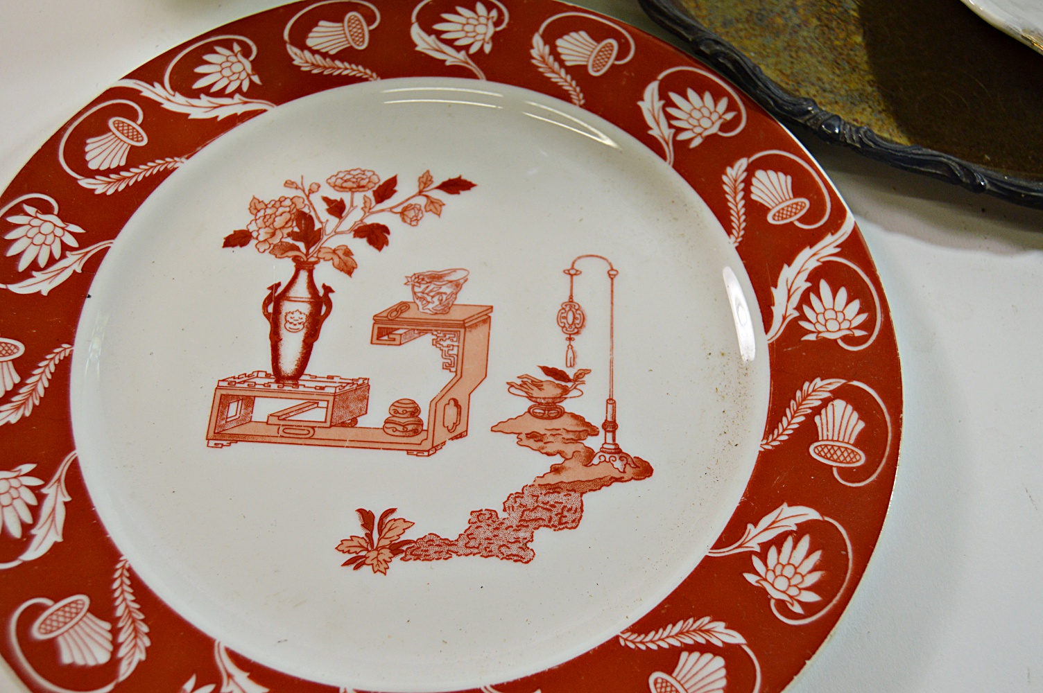 Antique Porcelain Bowl and Plates