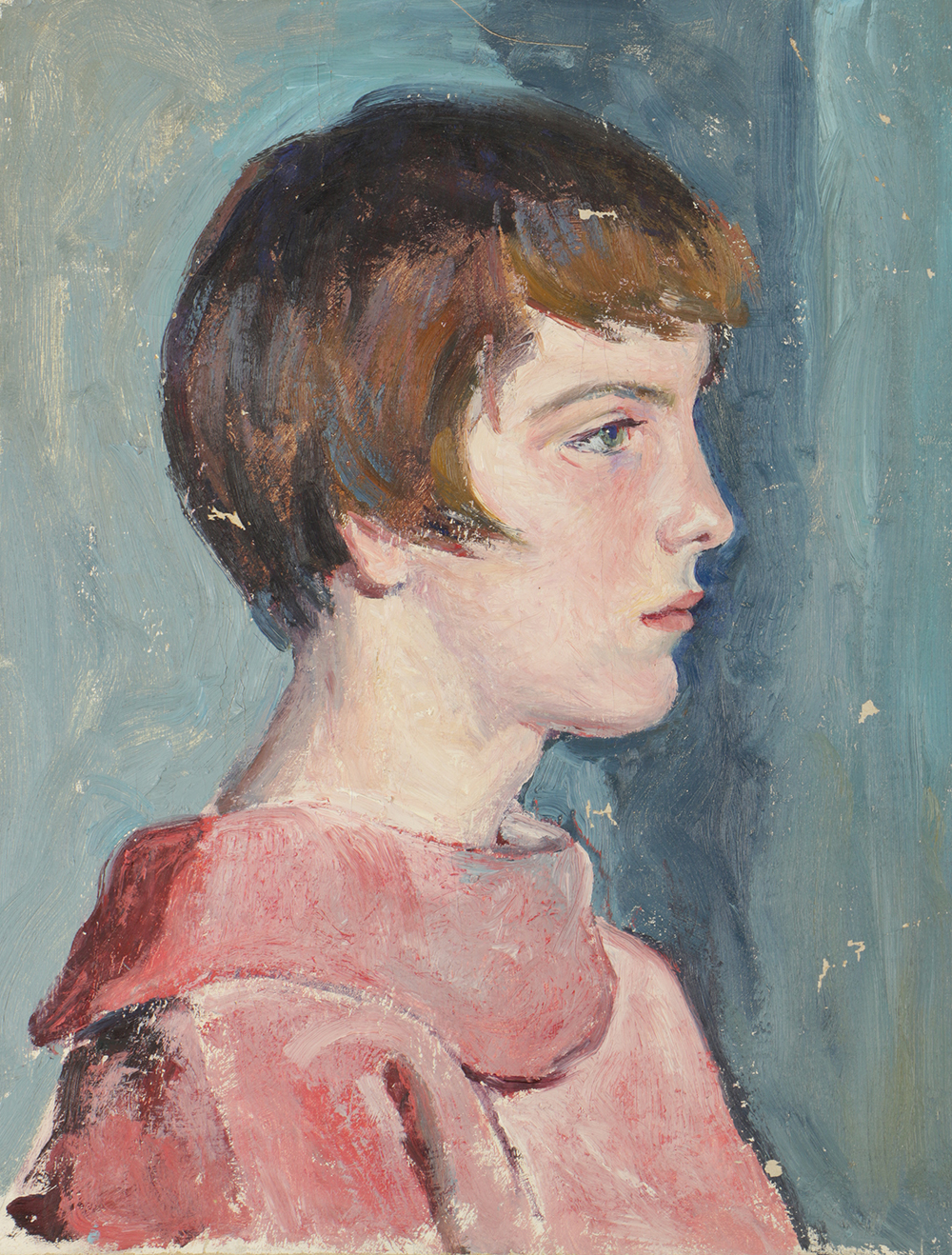 Emily B. Waite Oil Painting on Unstretched Canvas Portrait of a Woman