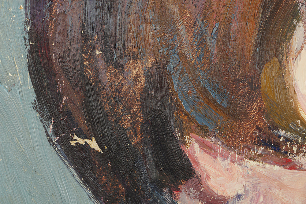 Emily B. Waite Oil Painting on Unstretched Canvas Portrait of a Woman