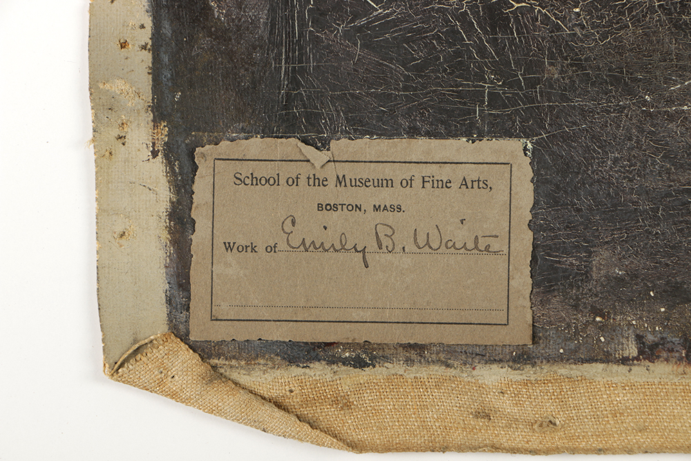 Emily B. Waite Oil Painting on Unstretched Canvas Portrait of A Man