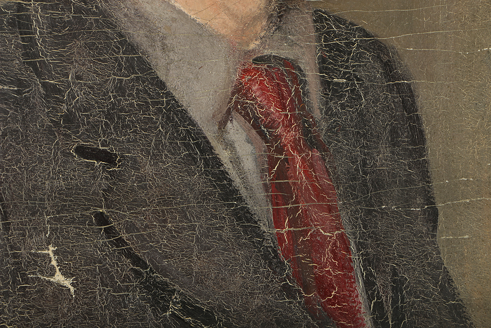 Emily B. Waite Oil Painting on Unstretched Canvas Portrait of A Man