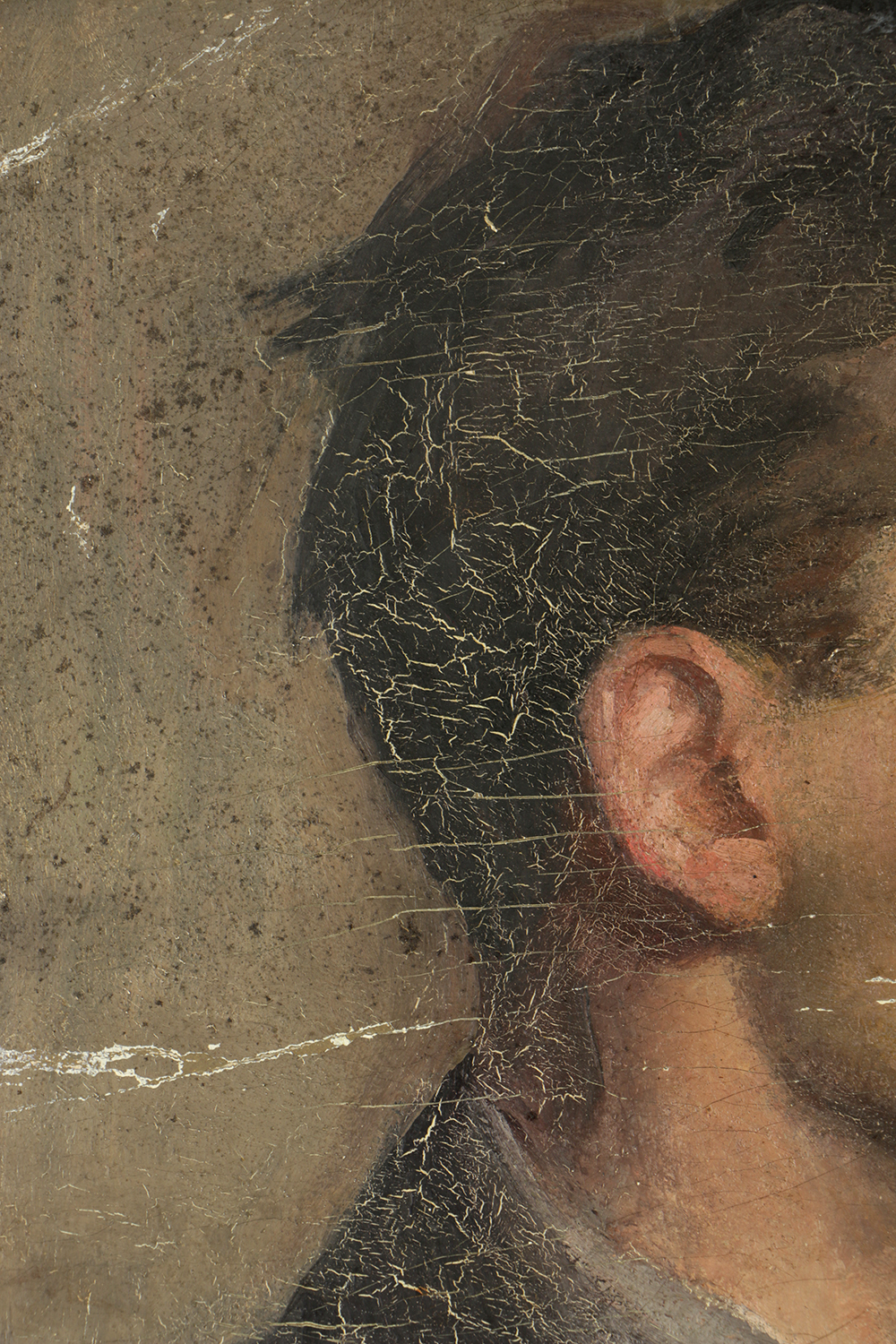 Emily B. Waite Oil Painting on Unstretched Canvas Portrait of A Man