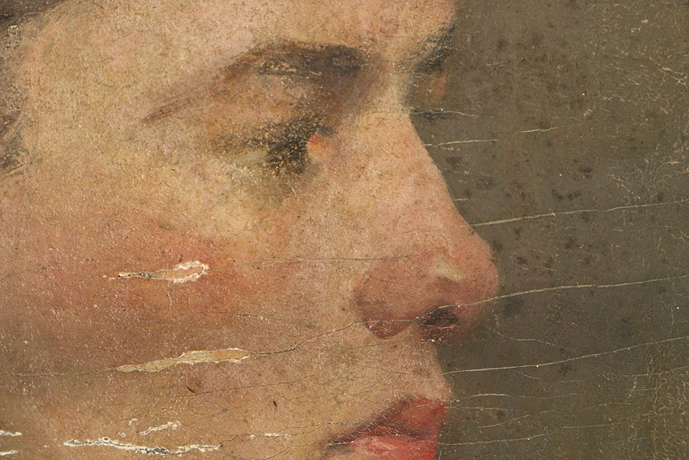 Emily B. Waite Oil Painting on Unstretched Canvas Portrait of A Man