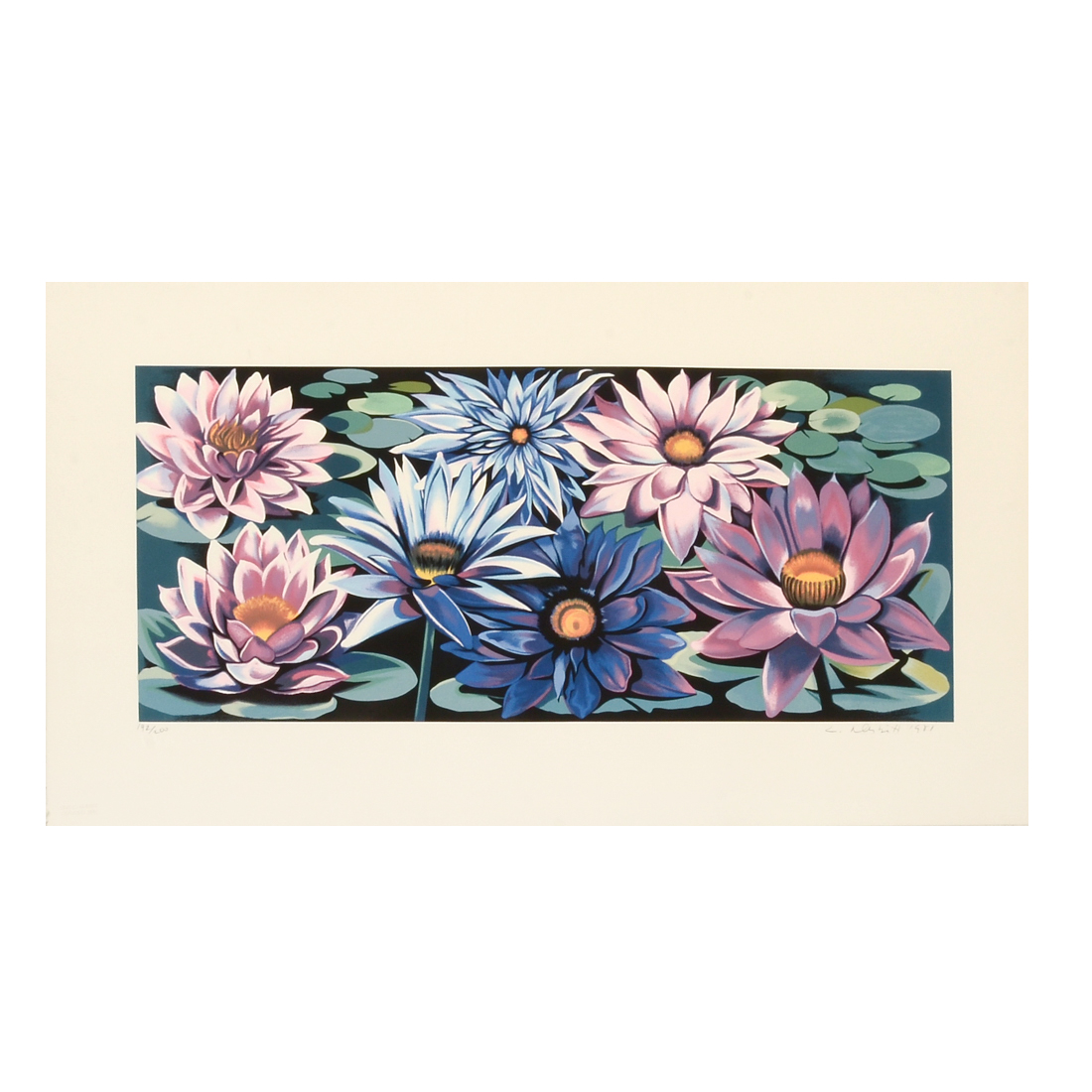 Lowell Nesbitt 1981 Signed Limited Edition Serigraph "Water Lilies"