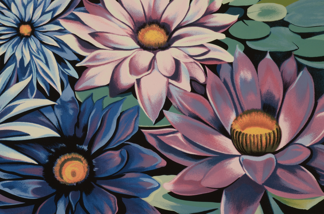 Lowell Nesbitt 1981 Signed Limited Edition Serigraph "Water Lilies"