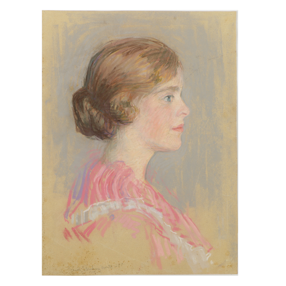 Emily B. Waite Chalk Pastel Portrait on Paper of Woman