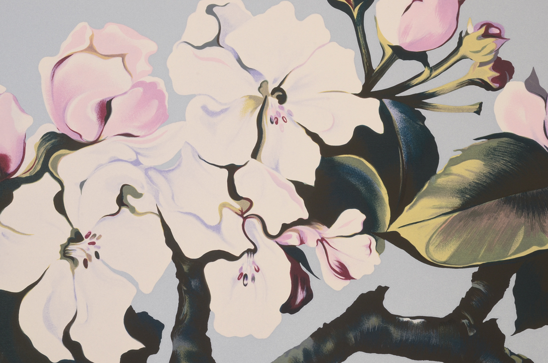 Lowell Nesbitt 1980 Signed Limited Edition Serigraph "Apple Blossom"