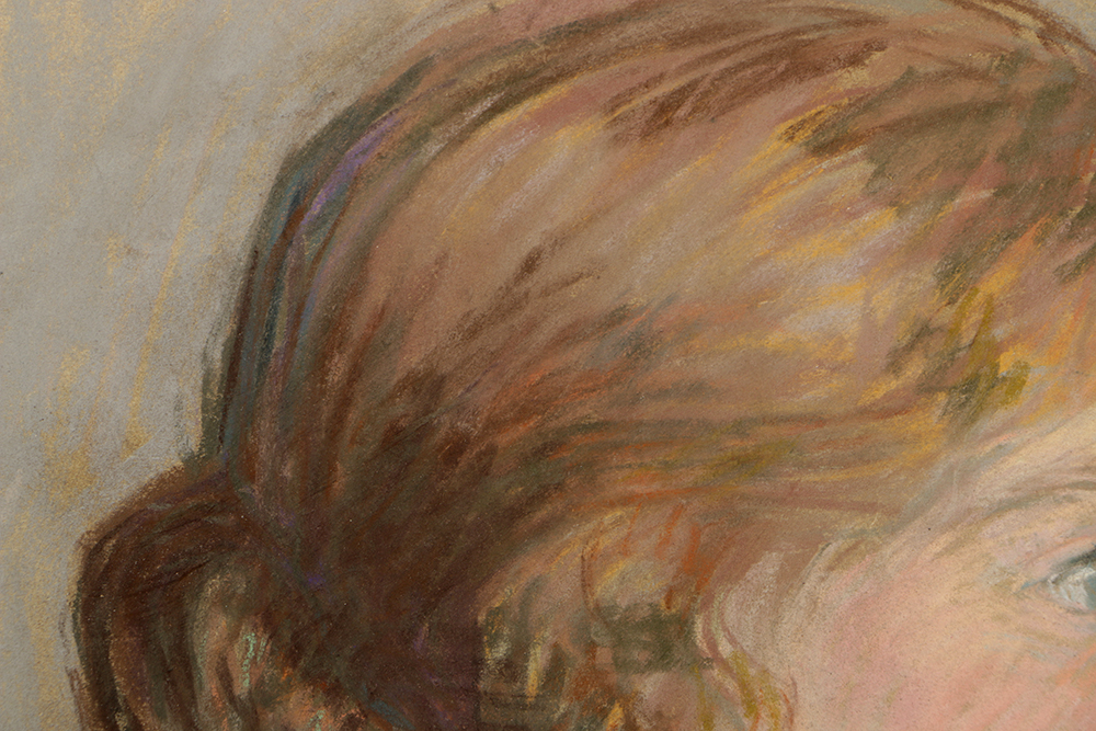 Emily B. Waite Chalk Pastel Portrait on Paper of Woman