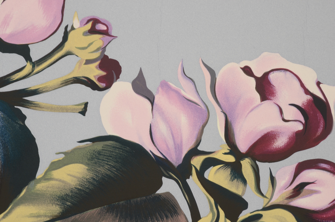 Lowell Nesbitt 1980 Signed Limited Edition Serigraph "Apple Blossom"