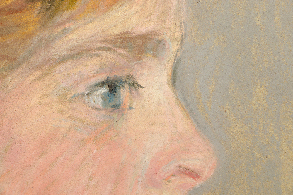 Emily B. Waite Chalk Pastel Portrait on Paper of Woman