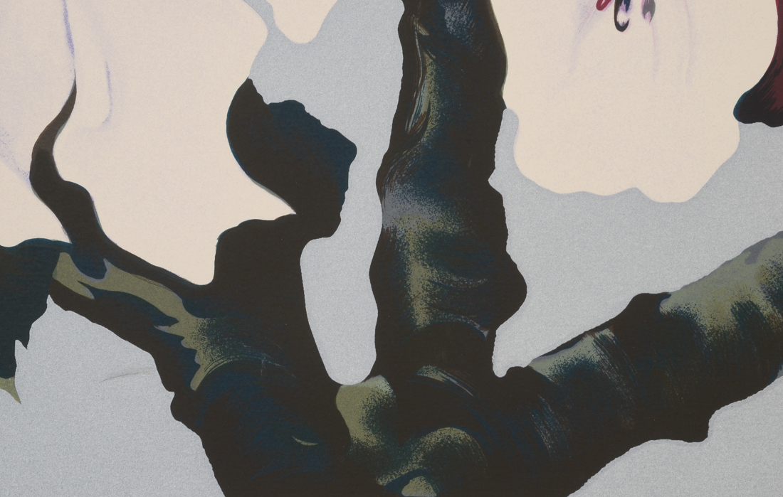 Lowell Nesbitt 1980 Signed Limited Edition Serigraph "Apple Blossom"