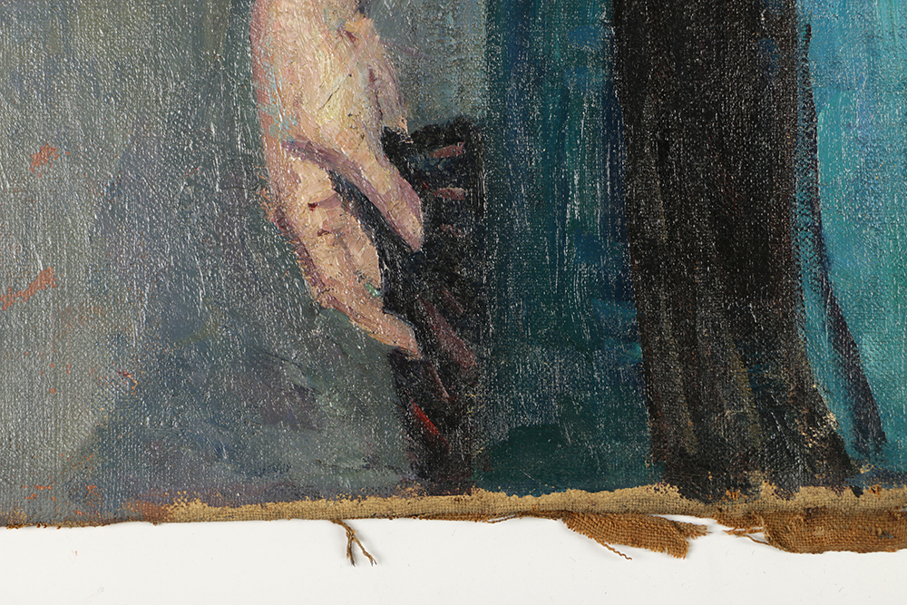 Emily B. Wait Oil on Canvas Portrait of Woman