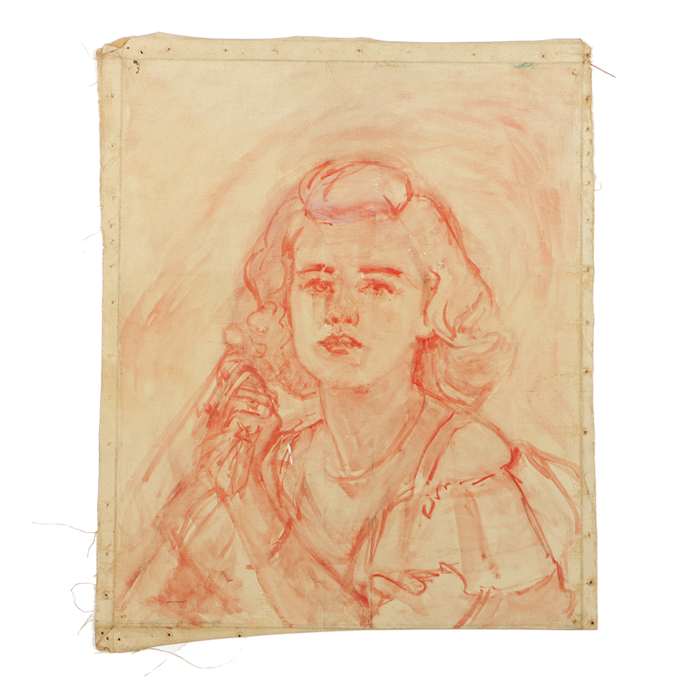 Emily B. Waite Oil on Canvas Portrait Study